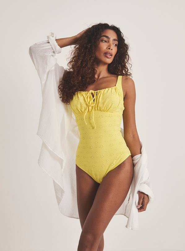 SIMPLY BE Magisculpt Broderie Swimsuit 18