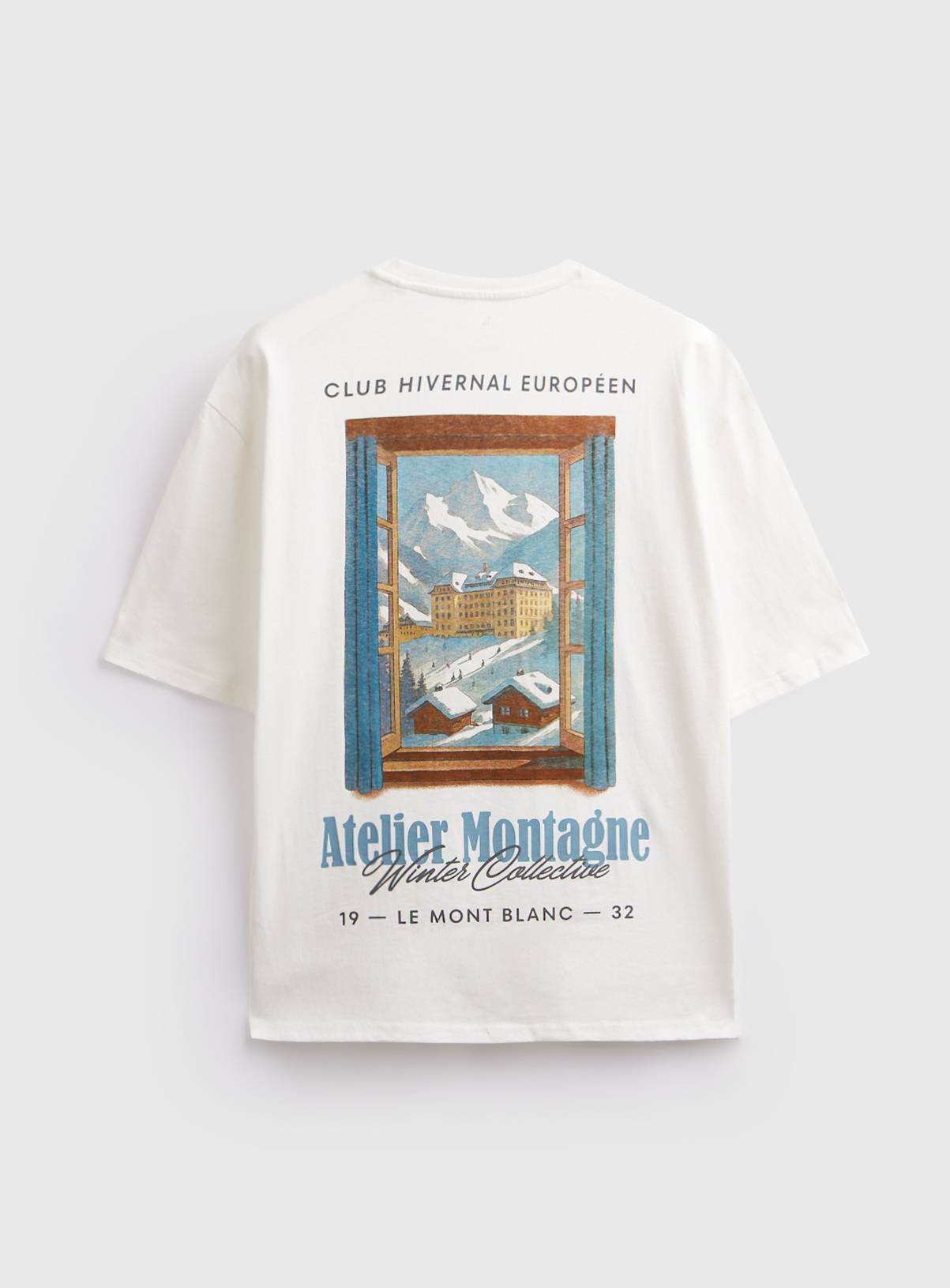 Atelier Montagne Winter Collective White Graphic T-Shirt XXXL - Image 3