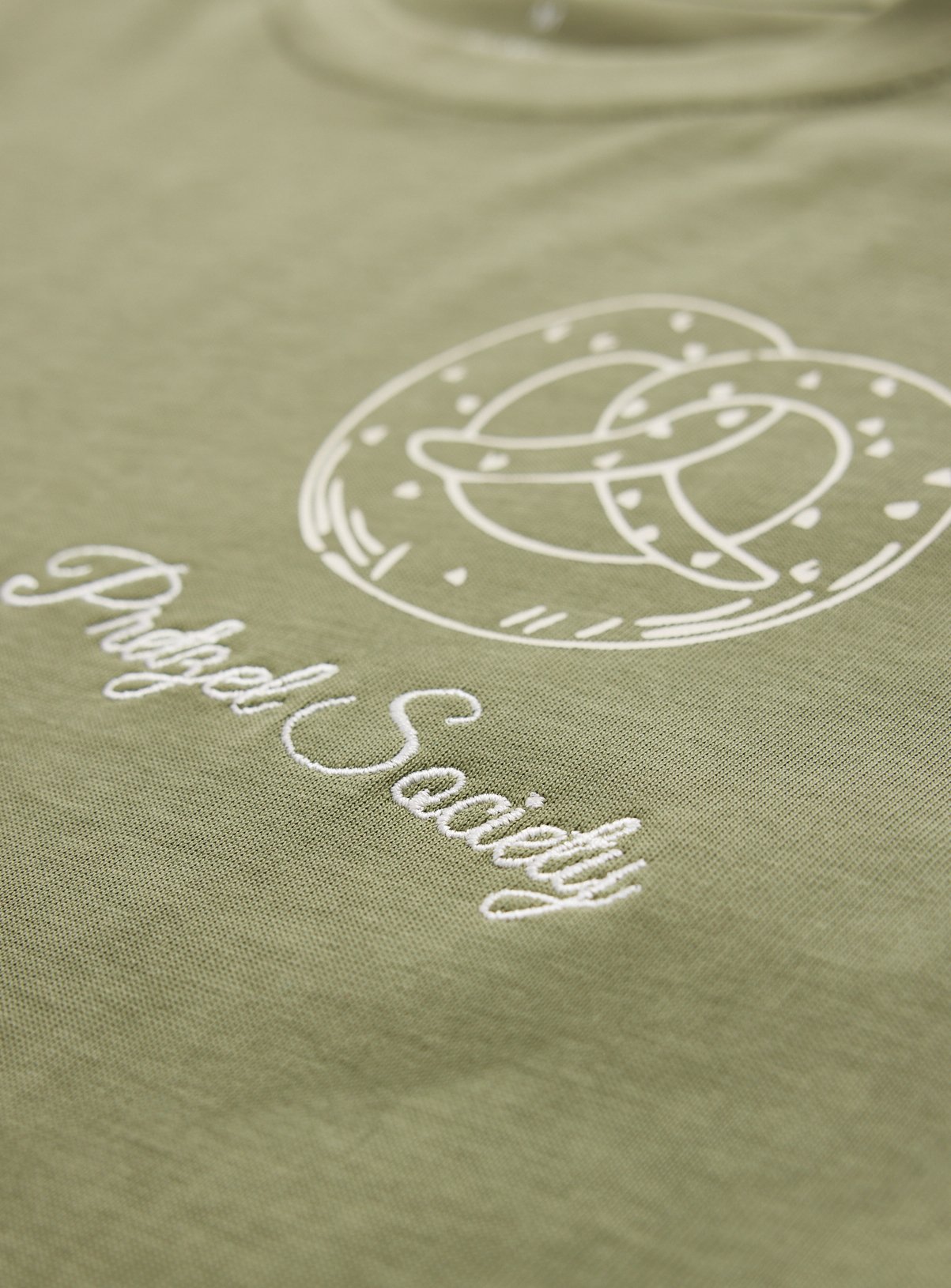 Olive Green Pretzel Society Relaxed Fit T-Shirt XXL - Image 5 thumbnail