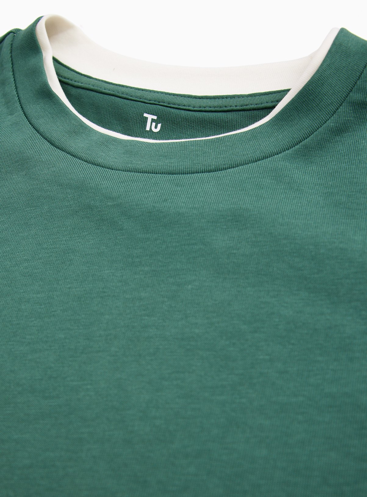 Green Relaxed Mock Neck T-Shirt XXXXL - Image 4 thumbnail
