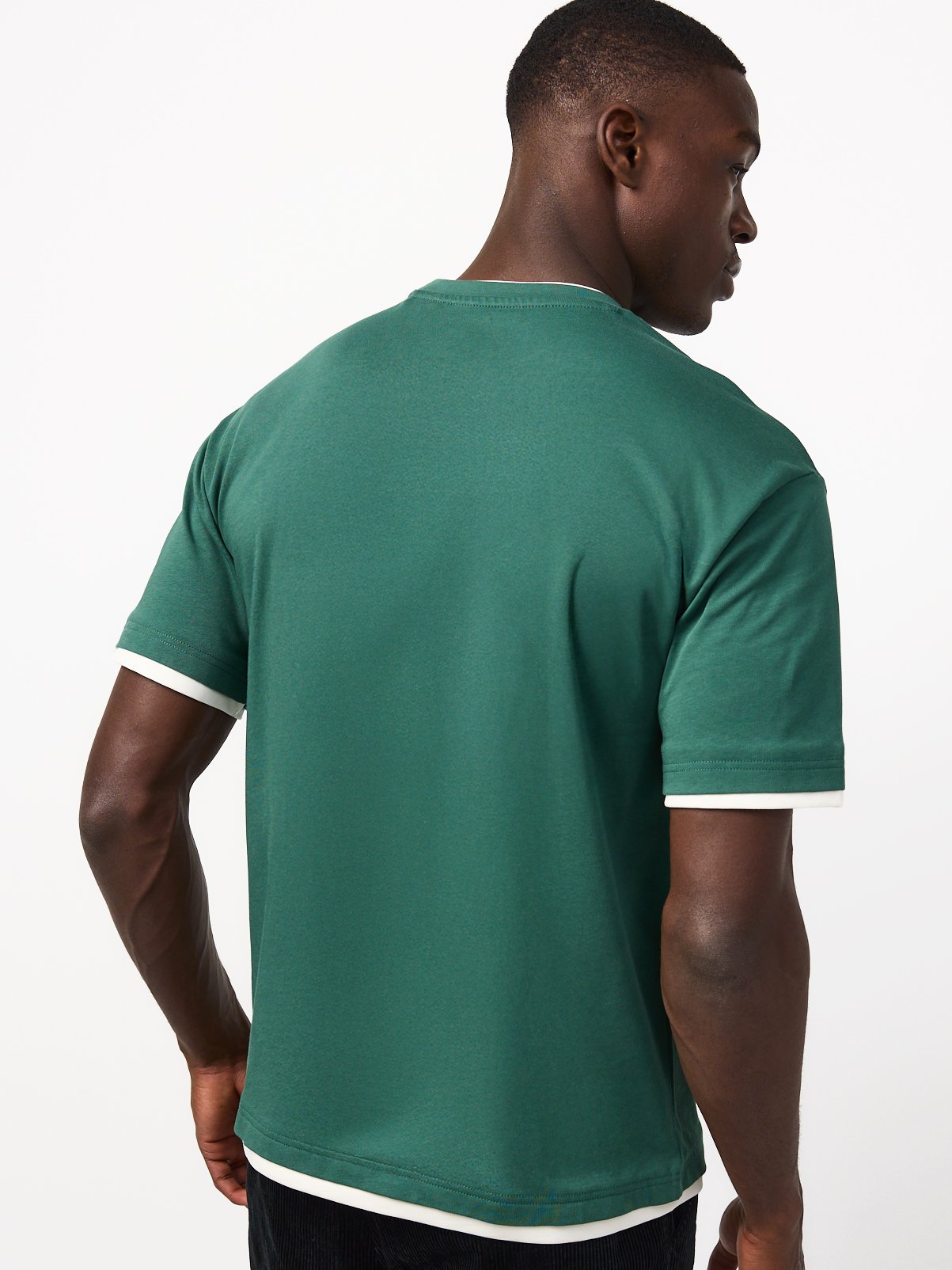 Green Relaxed Mock Neck T-Shirt XXXXL - Image 5 thumbnail