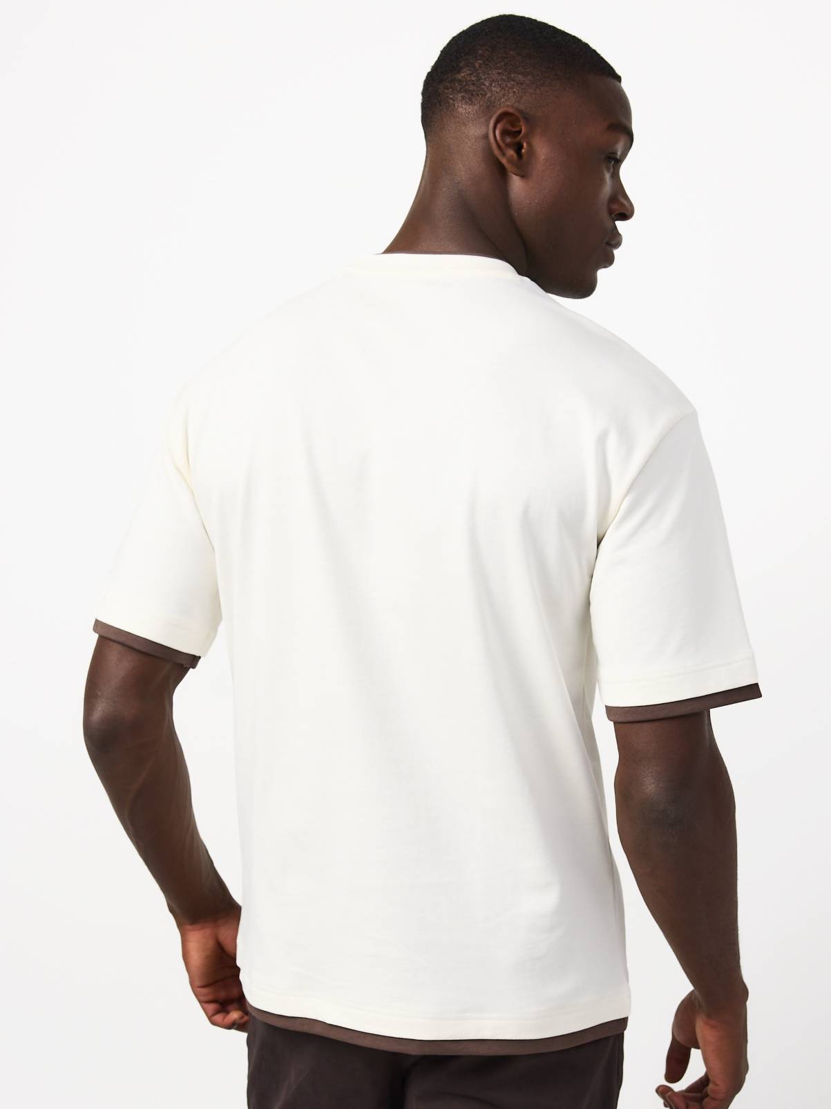 White Relaxed Mock Neck T-Shirt XXL - Image 5