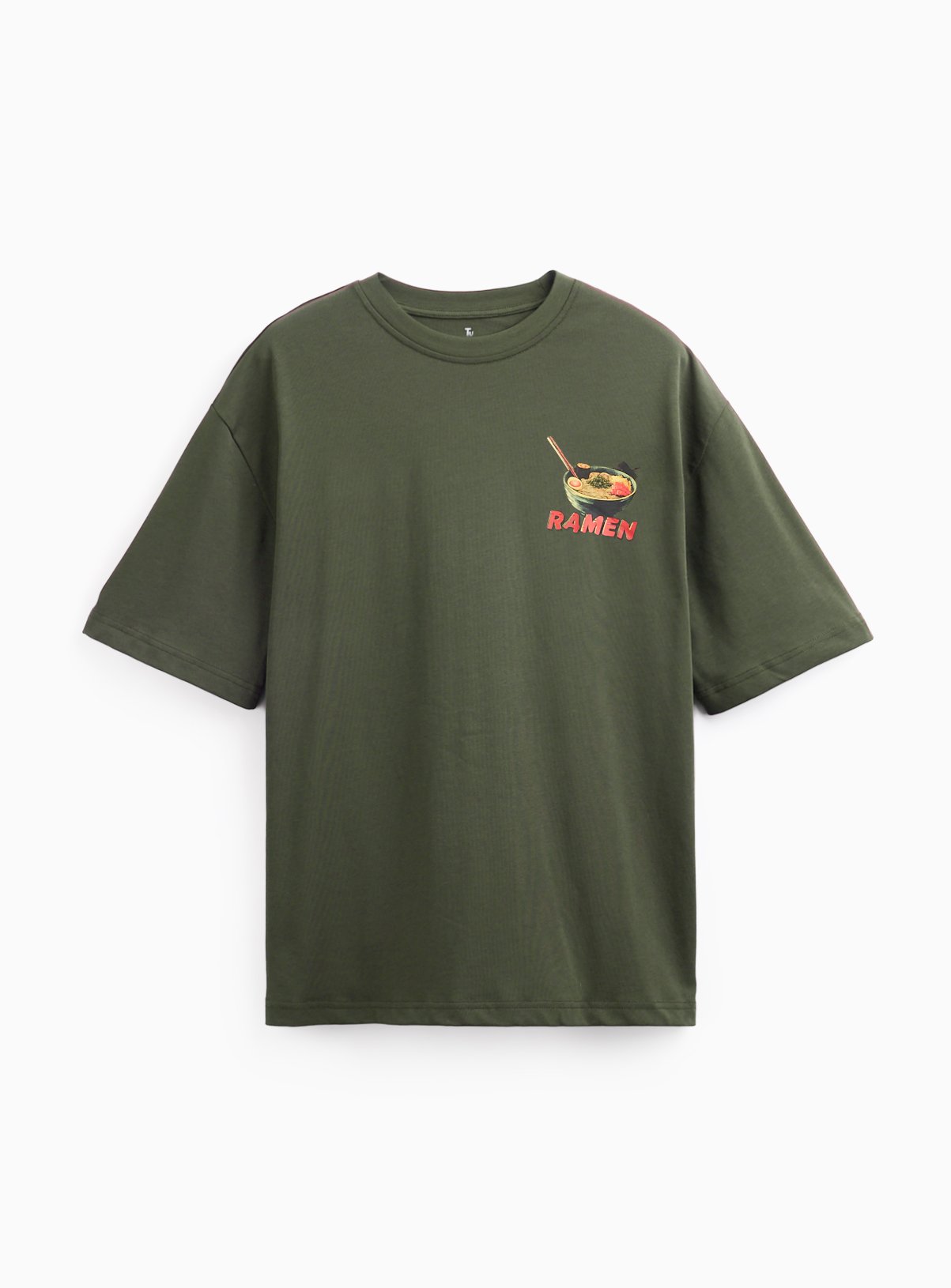 Dark Green Ramen Bowl Graphic T-Shirt XXL - Image 3 thumbnail