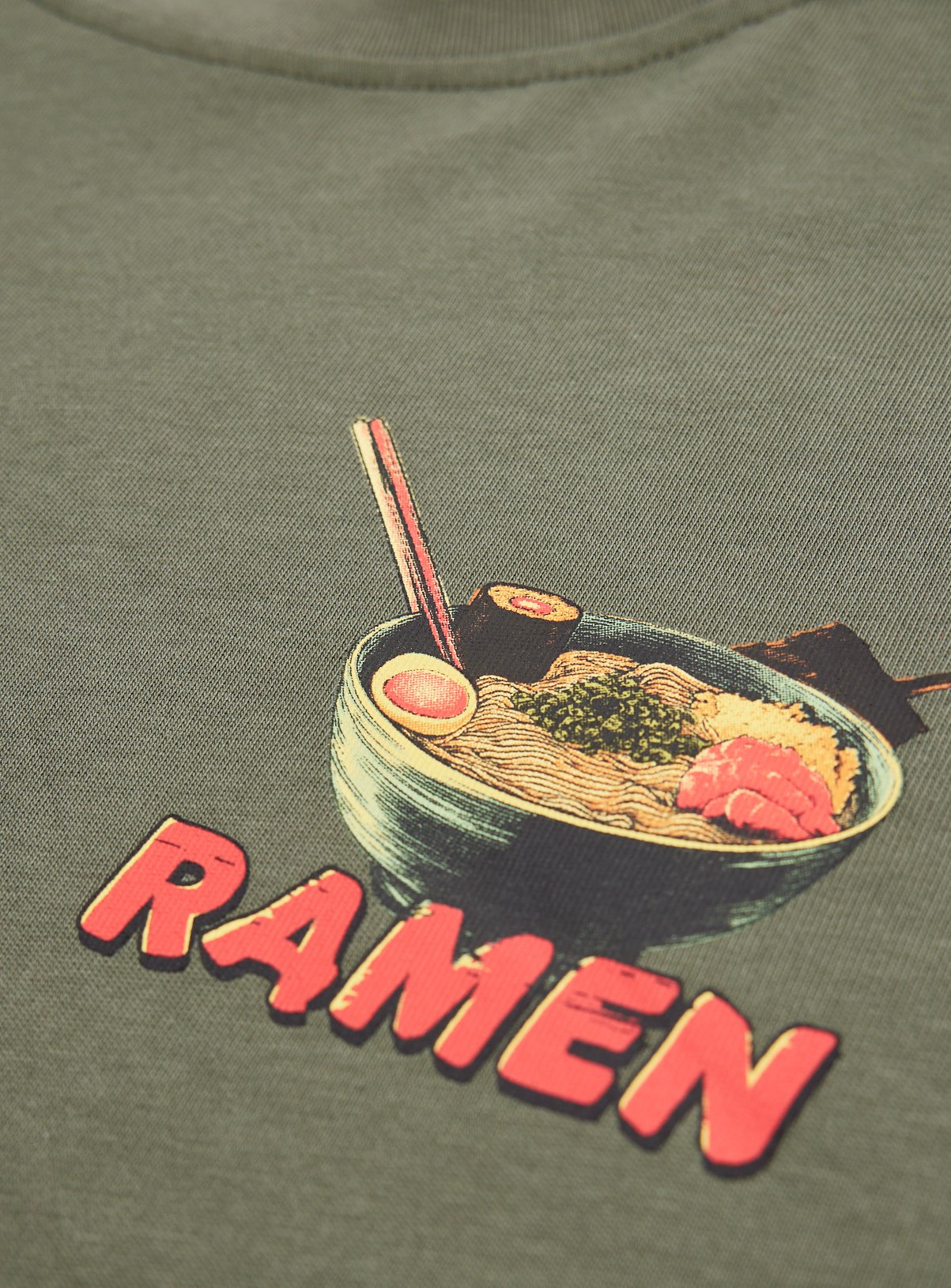 Dark Green Ramen Bowl Graphic T-Shirt XXL - Image 5 thumbnail