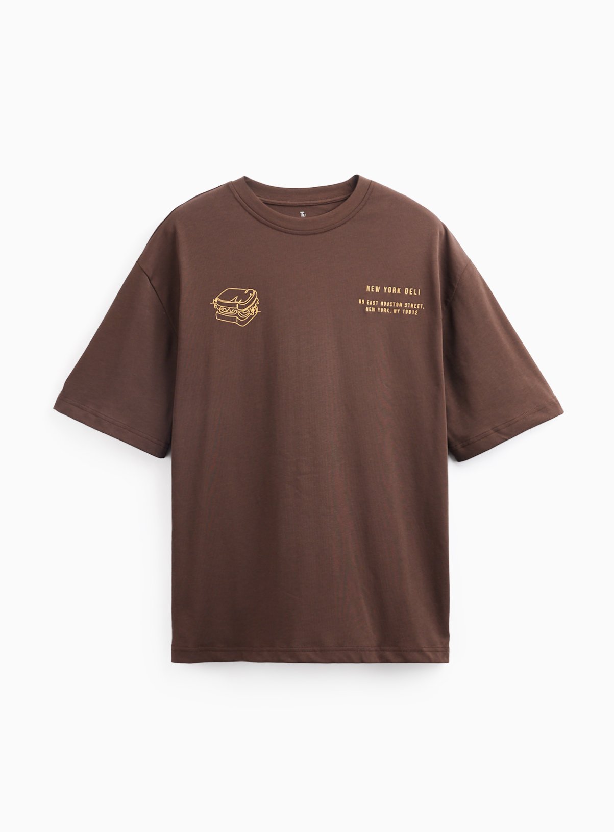 Brown New York Deli Graphic T-Shirt M - Image 3 thumbnail