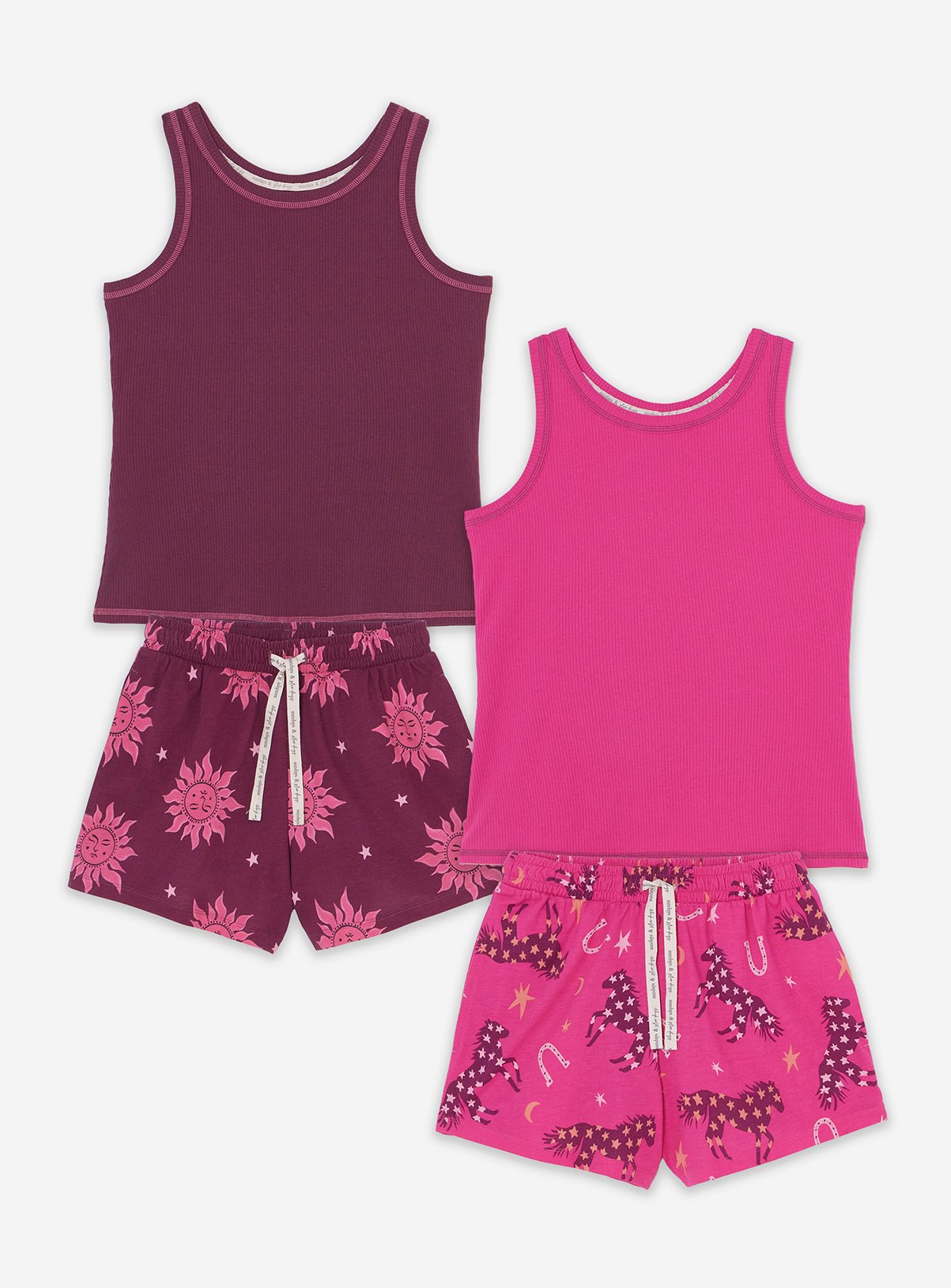 SIMPLY BE Pretty Secrets Vest Shortie Pyjama Set 2 Pack 32-34 - Image 5 thumbnail