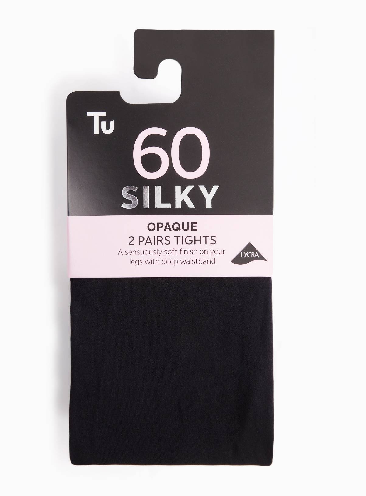 60 Denier Opaque Silky Tights 2-Pack S - Image 1