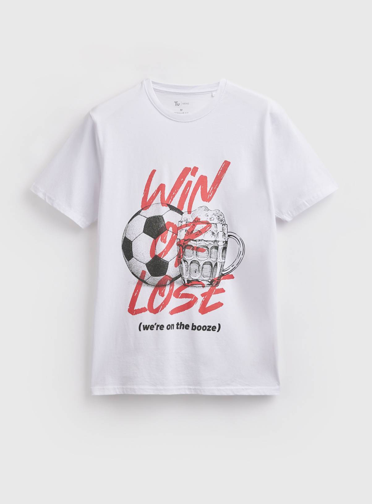 White England Football Win Or Lose Graphic T-Shirt XXL - Image 2