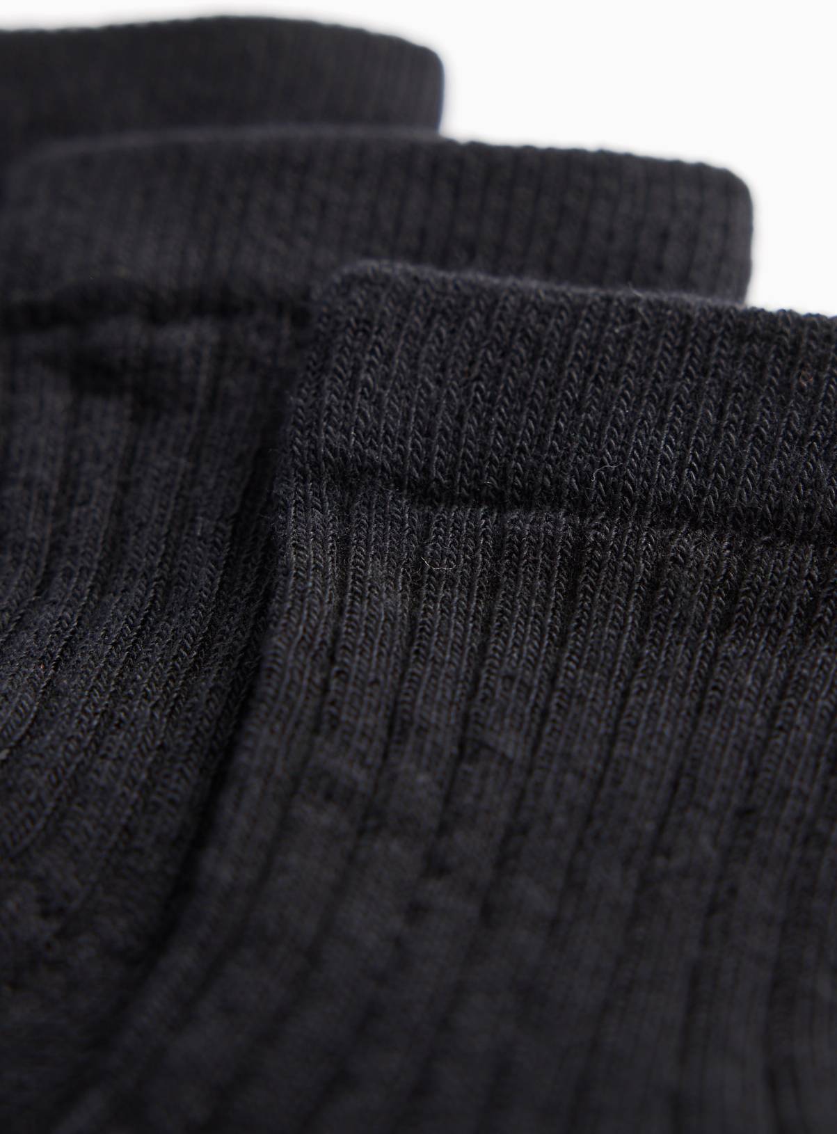 Black Ribbed Socks 10 Pack  12.5-3.5 - Image 2