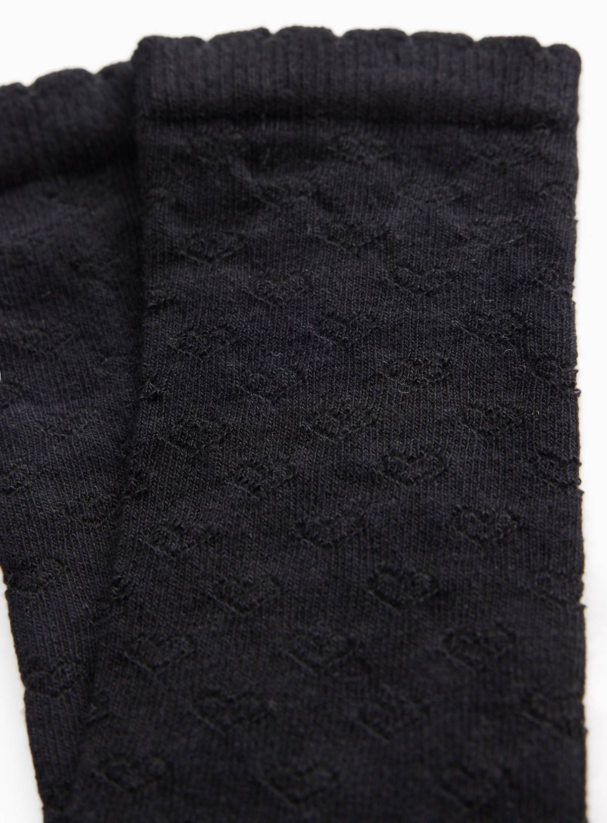 Black Knee High Heart Socks 10 Pack 9-12 Infant - Image 2