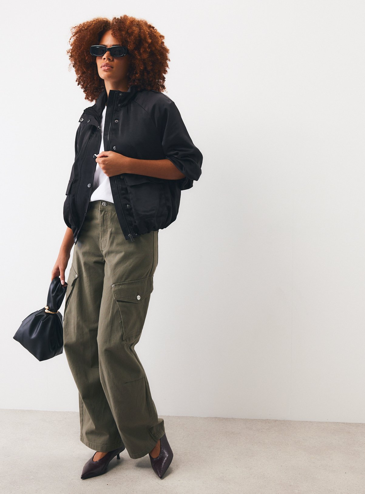 Black Satin Bomber Jacket 14 - Image 2 thumbnail