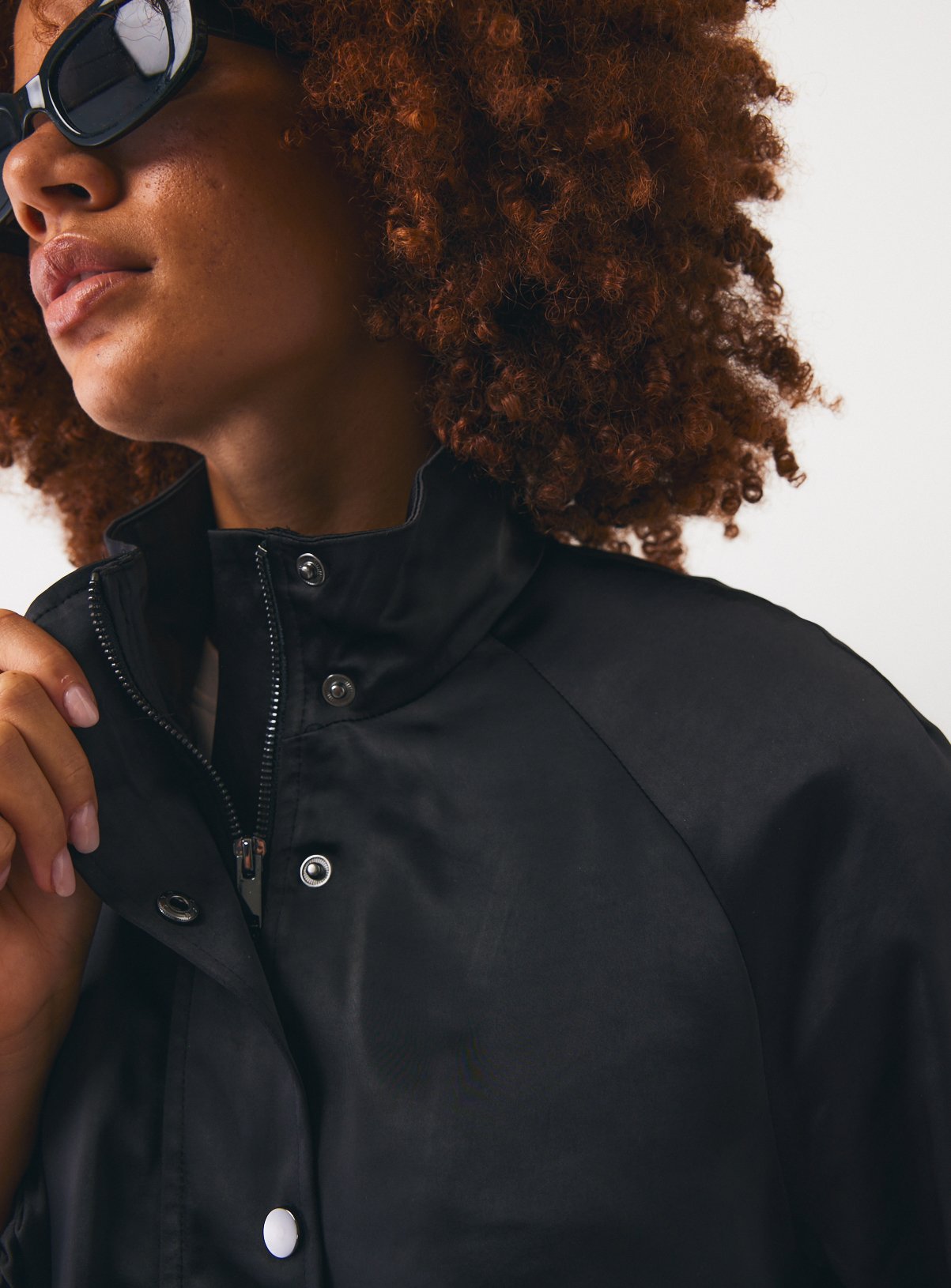 Black Satin Bomber Jacket 14 - Image 3 thumbnail