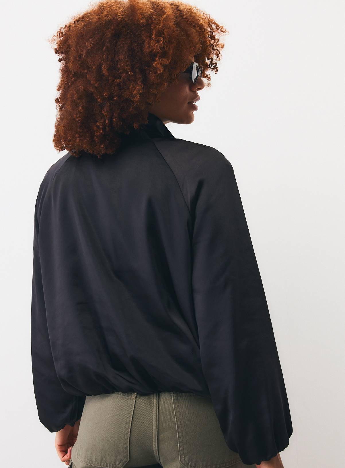 Black Satin Bomber Jacket 14 - Image 4