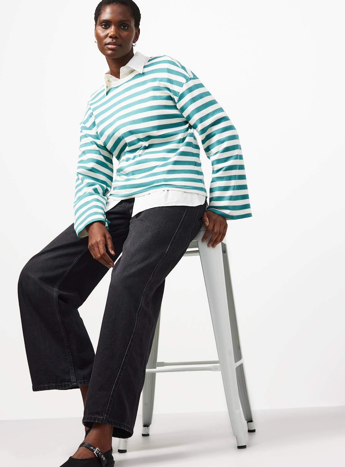 Green Ultimate Stripe Long Sleeve Top XL - Image 2