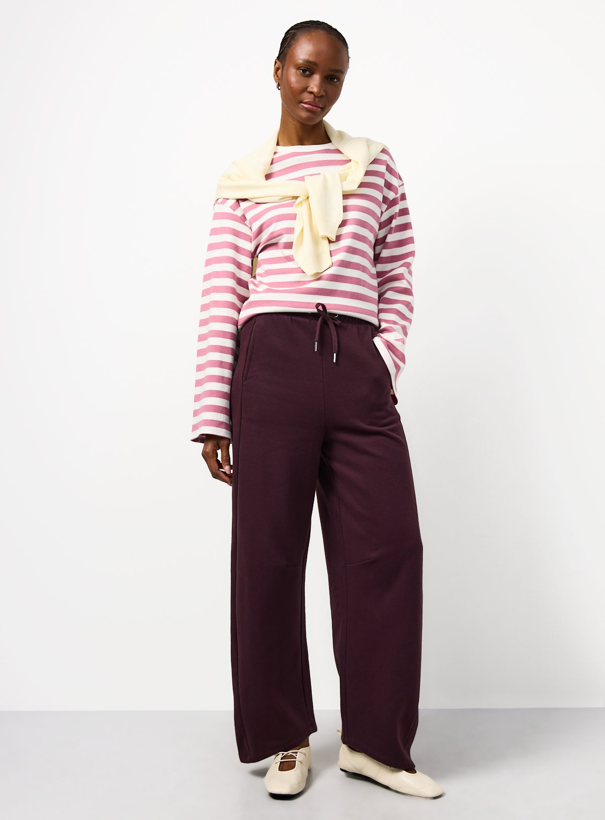 Pink Ultimate Stripe Long Sleeve Top M - Image 2 thumbnail