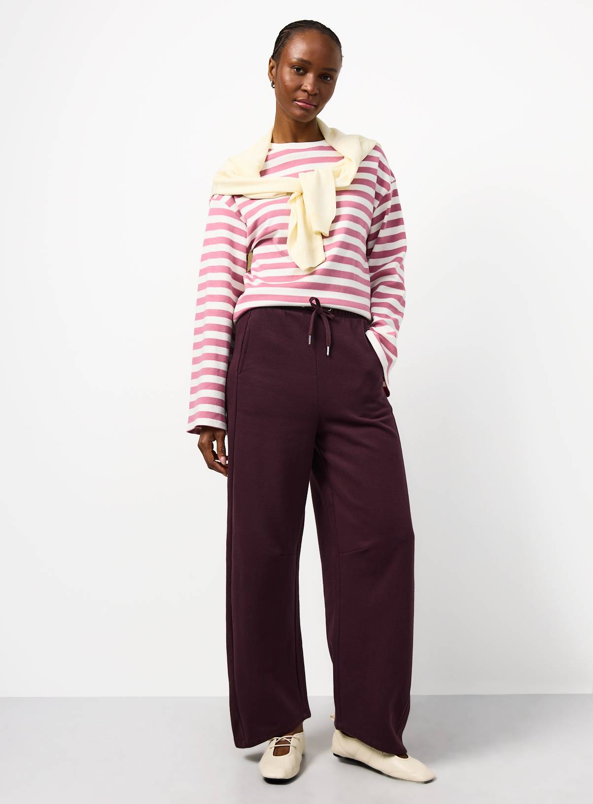 Pink Ultimate Stripe Long Sleeve Top M - Image 2