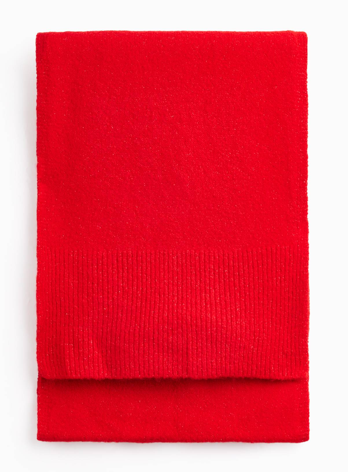 Red Knitted Scarf One Size - Image 1