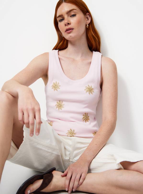 Pink Sun Embellished Vest 18