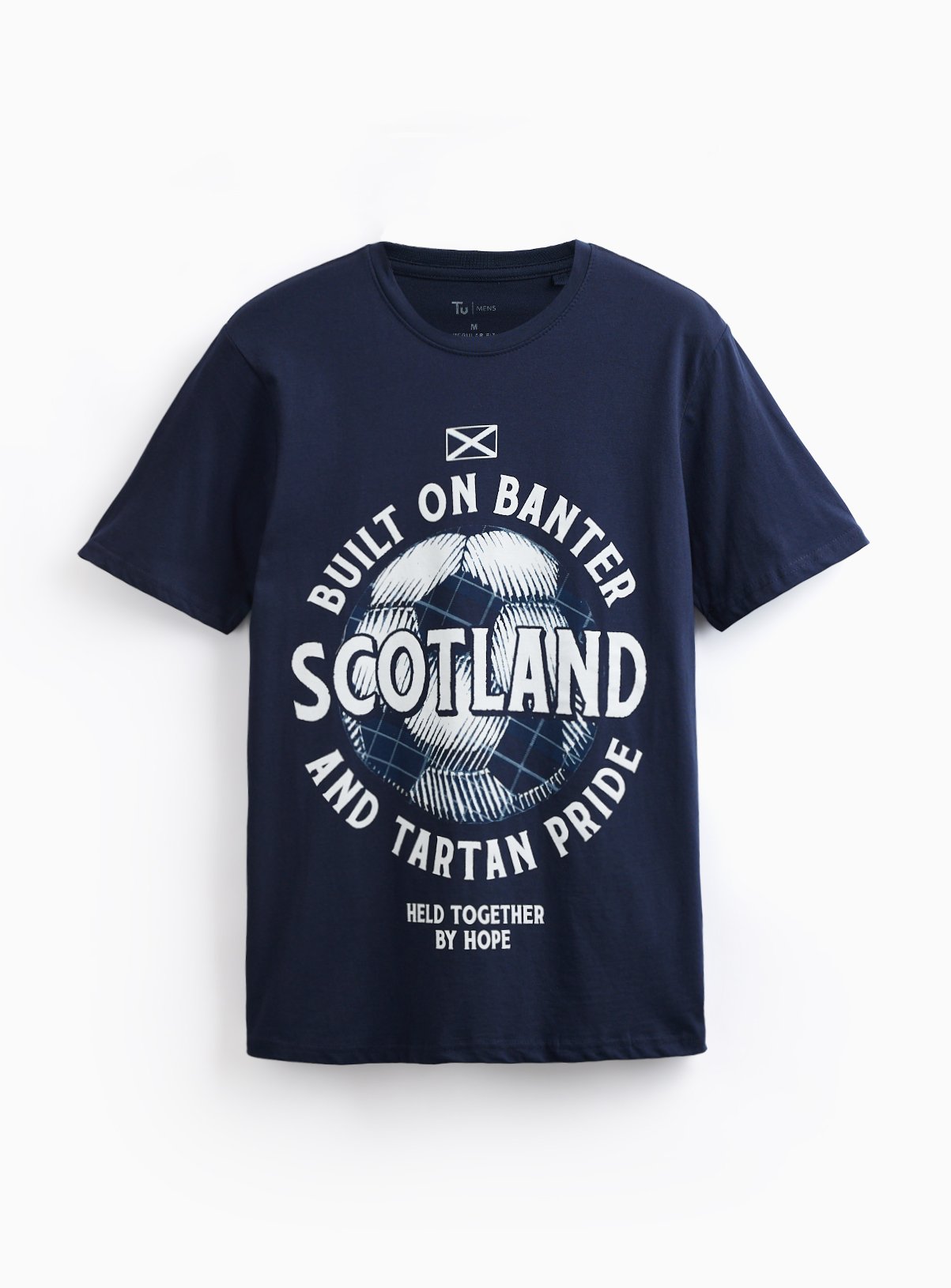 Navy Built on Banter Football Graphic T-Shirt M - Image 2 thumbnail