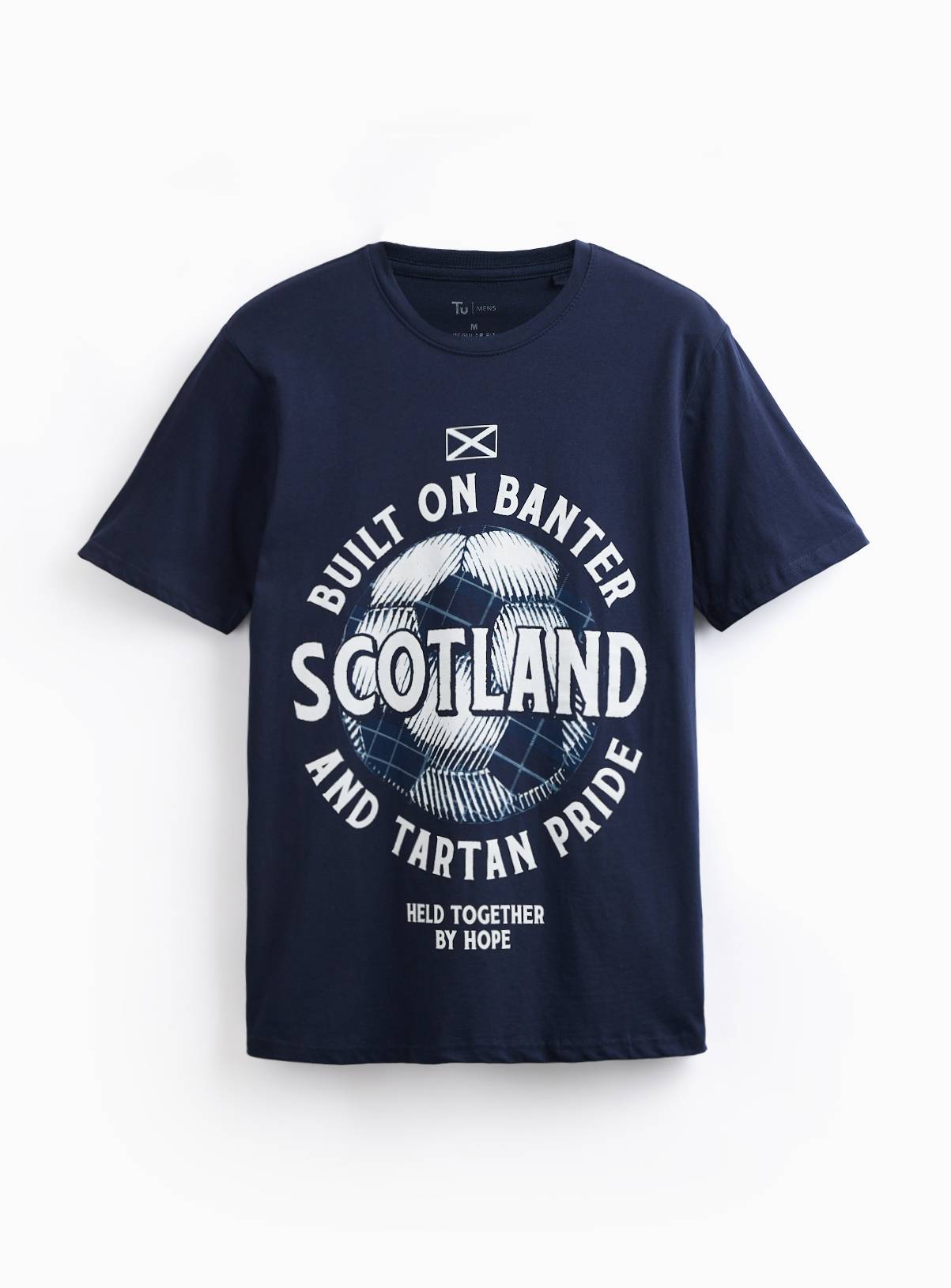 Navy Built on Banter Football Graphic T-Shirt M - Image 2