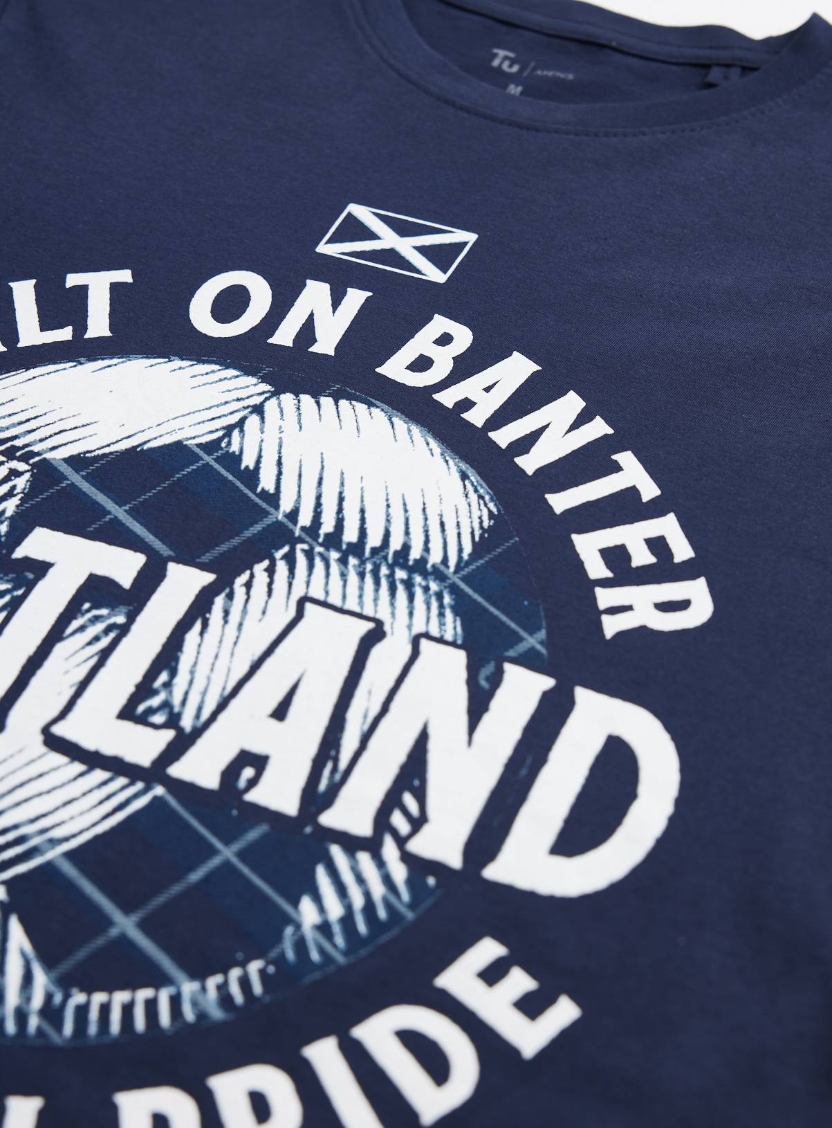 Navy Built on Banter Football Graphic T-Shirt M - Image 3