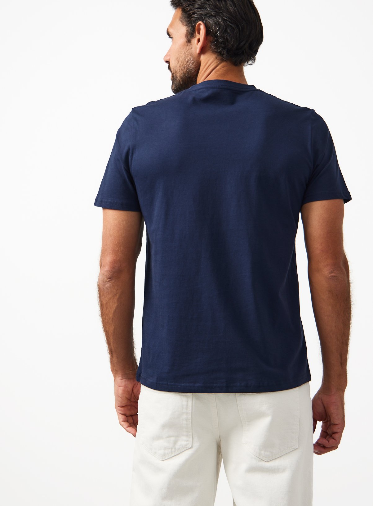 Navy Built on Banter Football Graphic T-Shirt M - Image 4 thumbnail