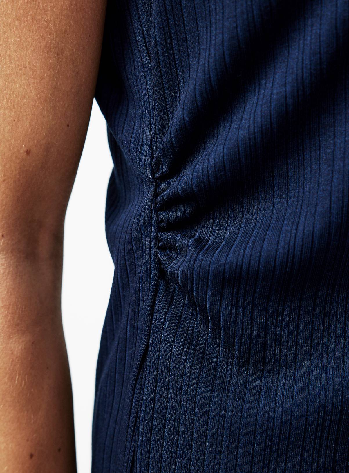 Navy Gold Button Ribbed Vest 16 - Image 3