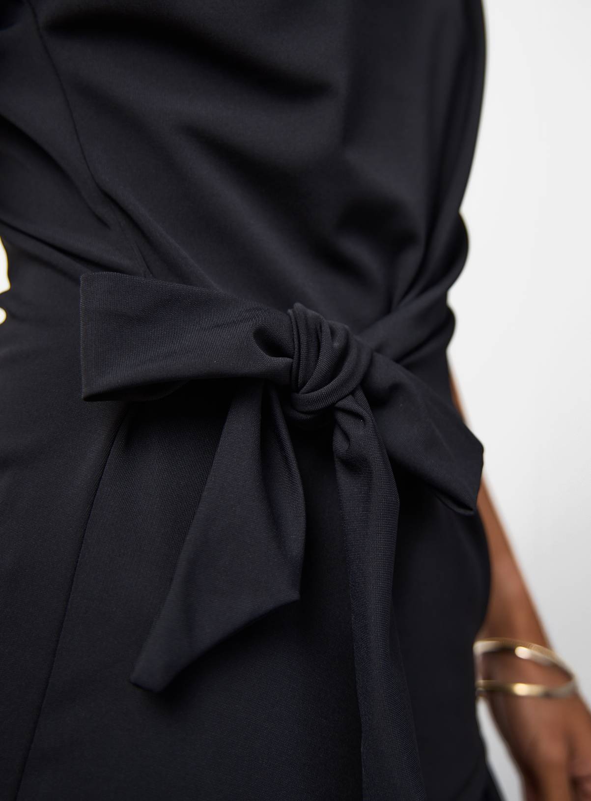 Black Drapey Sleeveless Side Tie Detail Top 24 - Image 3