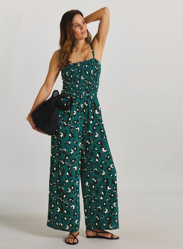 JD WILLIAMS Leopard Print Bandeau Jumpsuit 32