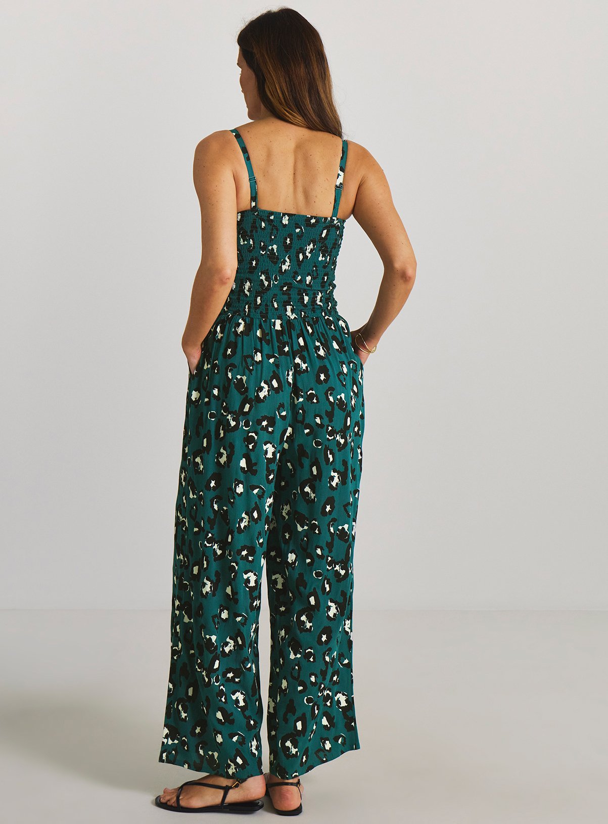 JD WILLIAMS Leopard Print Bandeau Jumpsuit 18 - Image 2 thumbnail