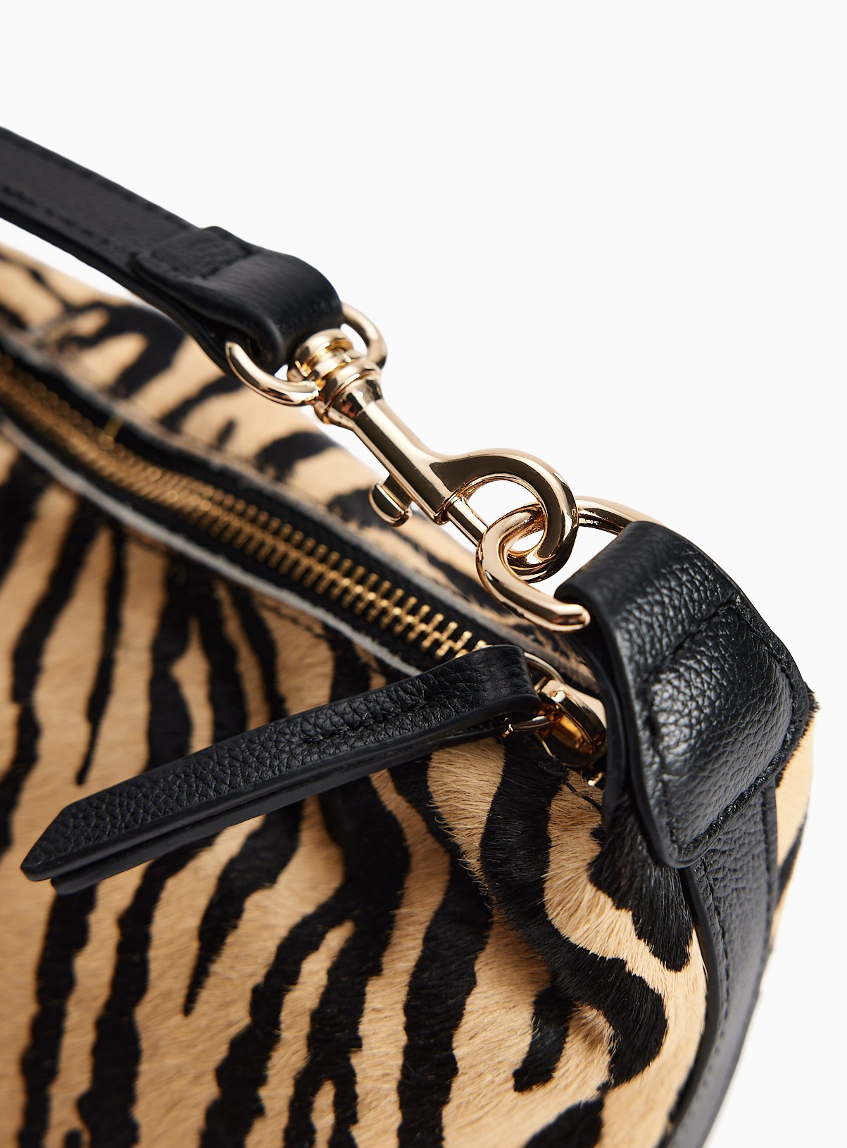 Zebra Print Leather Slouchy Handheld Bag One Size - Image 3 thumbnail
