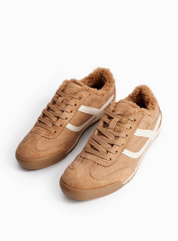 Neutral Borg Lined Retro Trainers 7