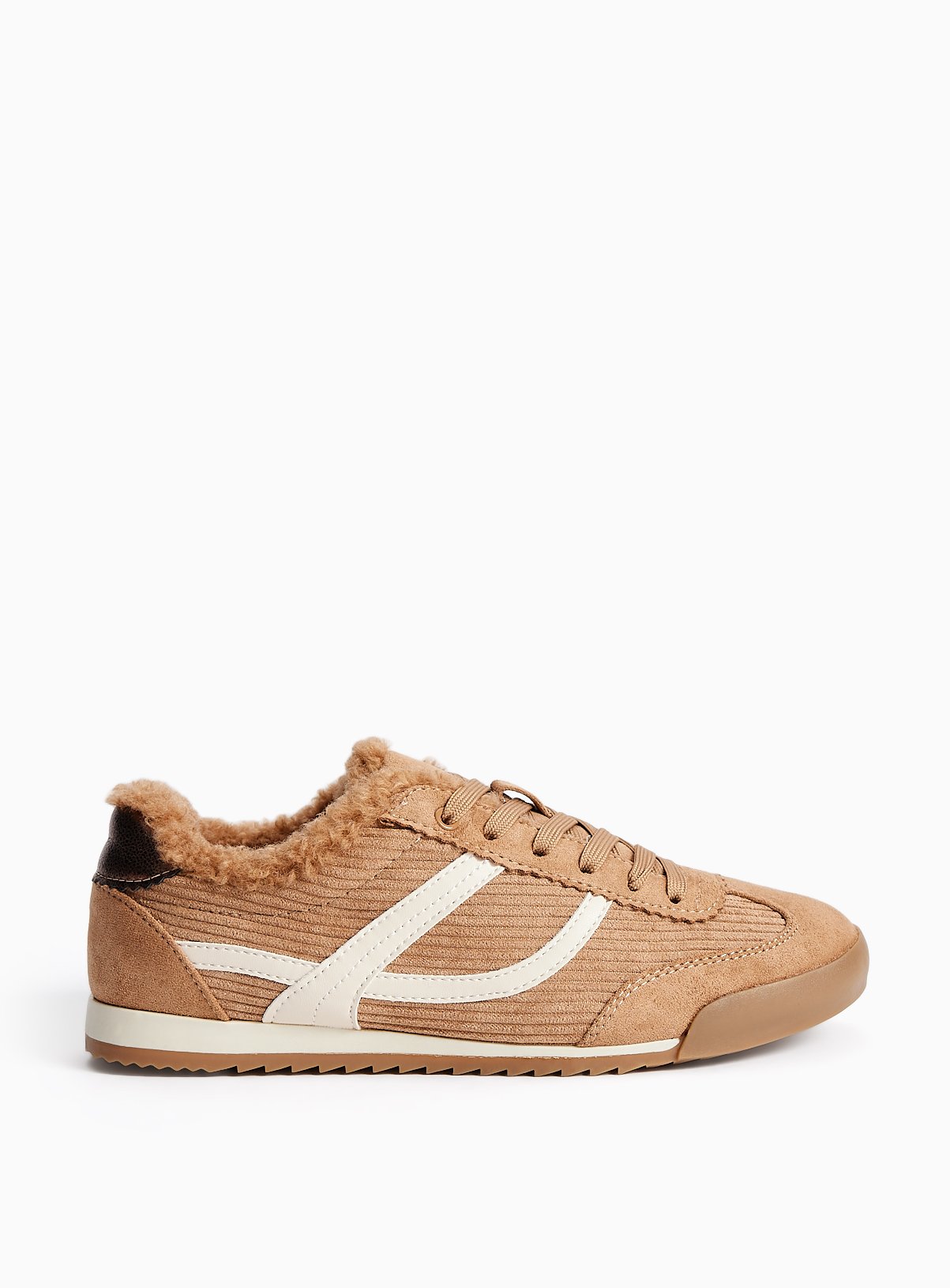 Neutral Borg Lined Retro Trainers 3 - Image 2 thumbnail