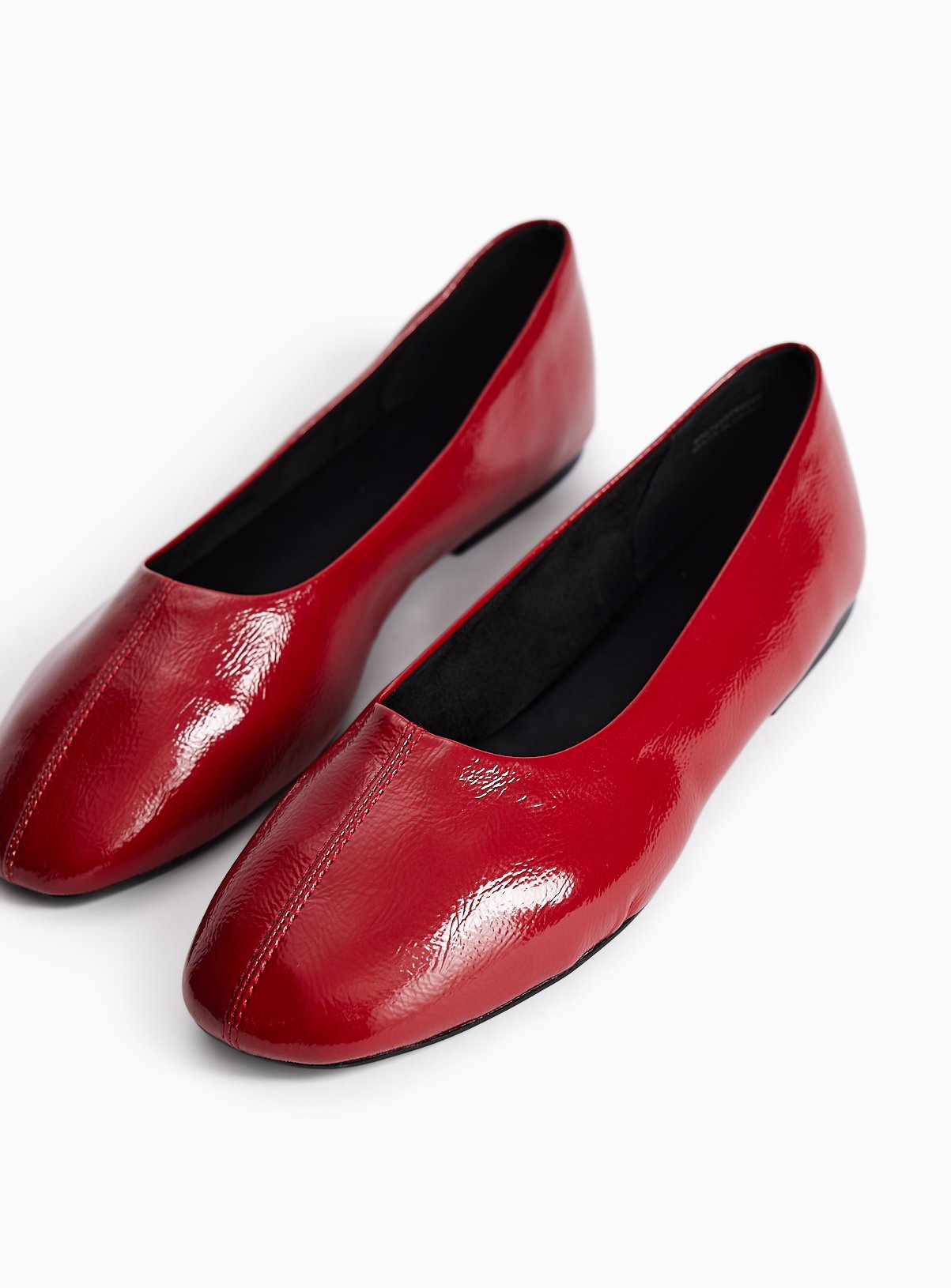Red High Vamp Ballerina Flats 6 - Image 1 thumbnail