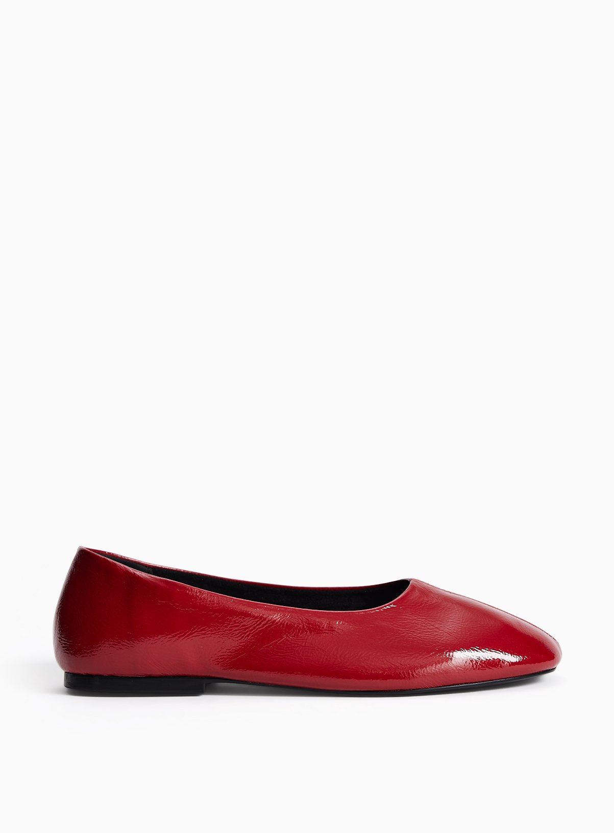 Red High Vamp Ballerina Flats 7 - Image 2 thumbnail