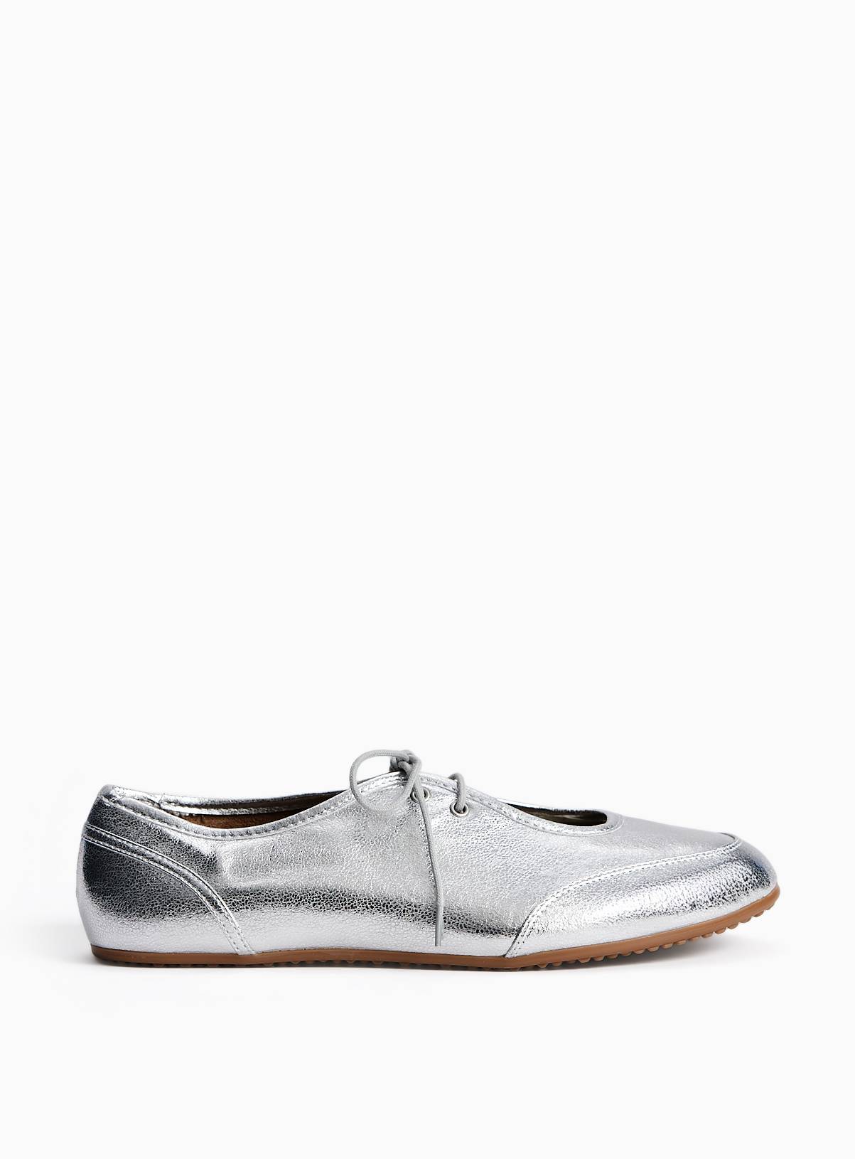 Silver Sporty Ballerina Flats 3 - Image 2