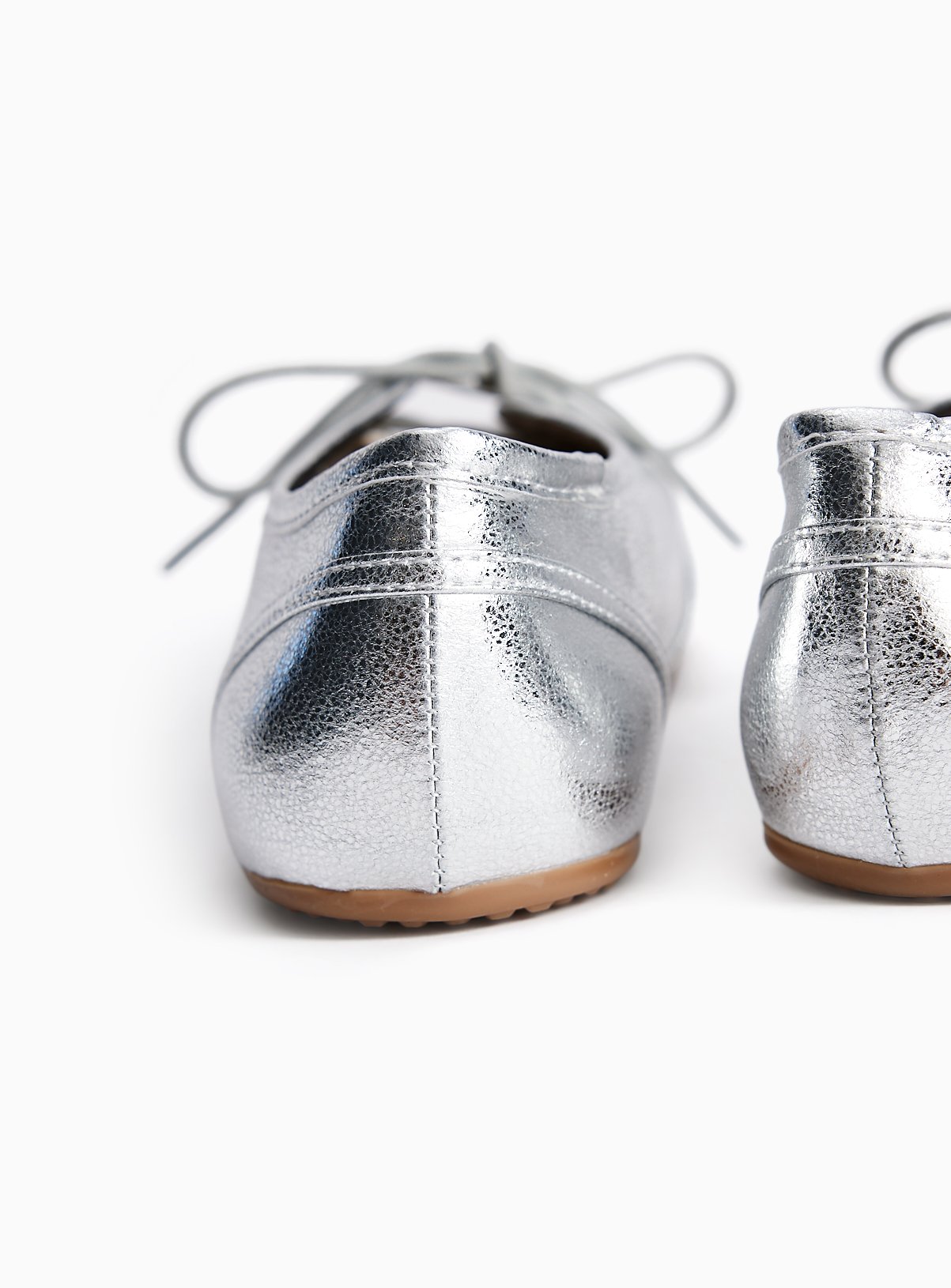 Silver Sporty Ballerina Flats 3 - Image 4 thumbnail