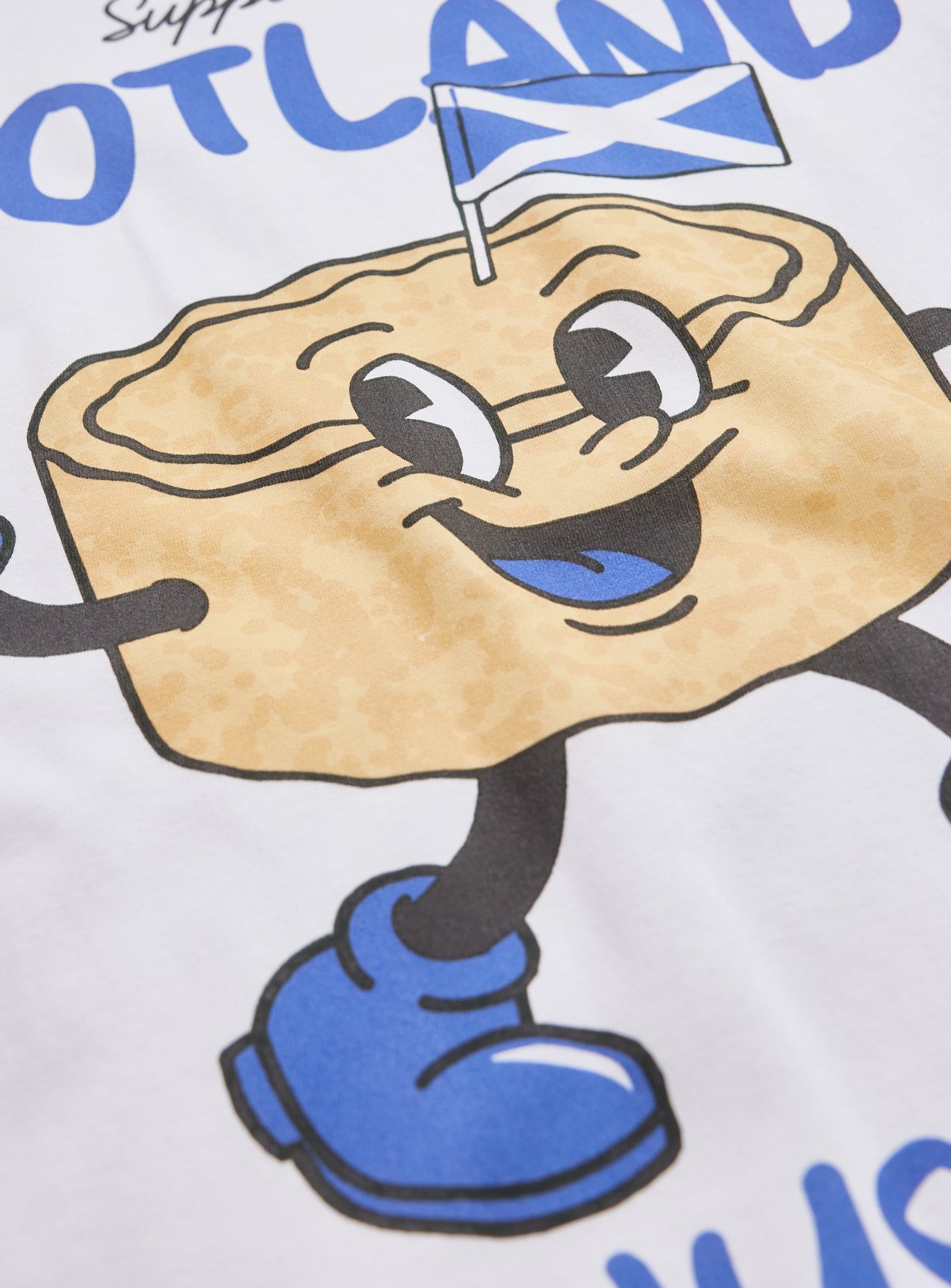 White Pie Scotland Football Graphic T-Shirt L - Image 3 thumbnail