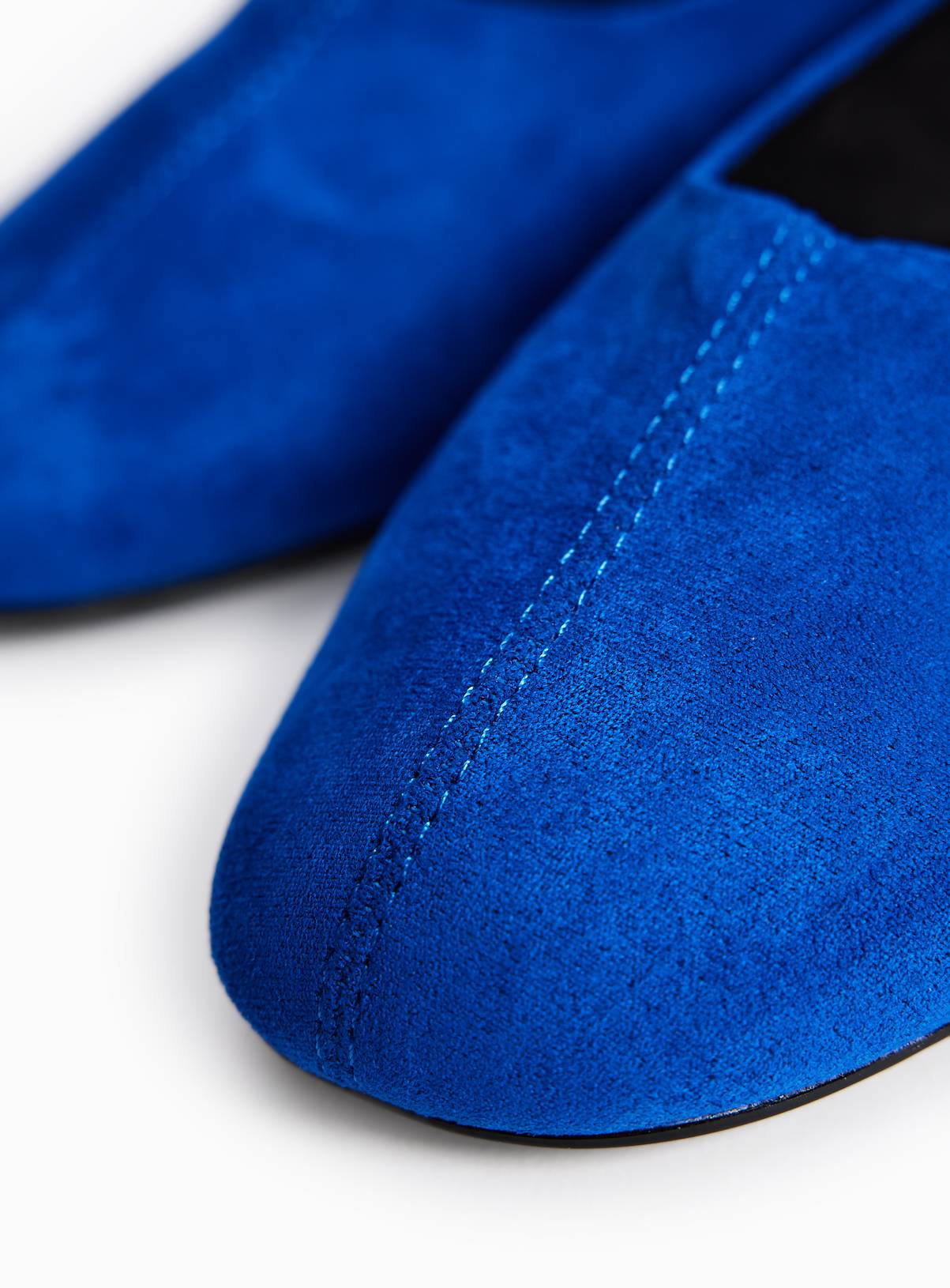Cobalt Blue High Vamp Ballerina Flats 7 - Image 3