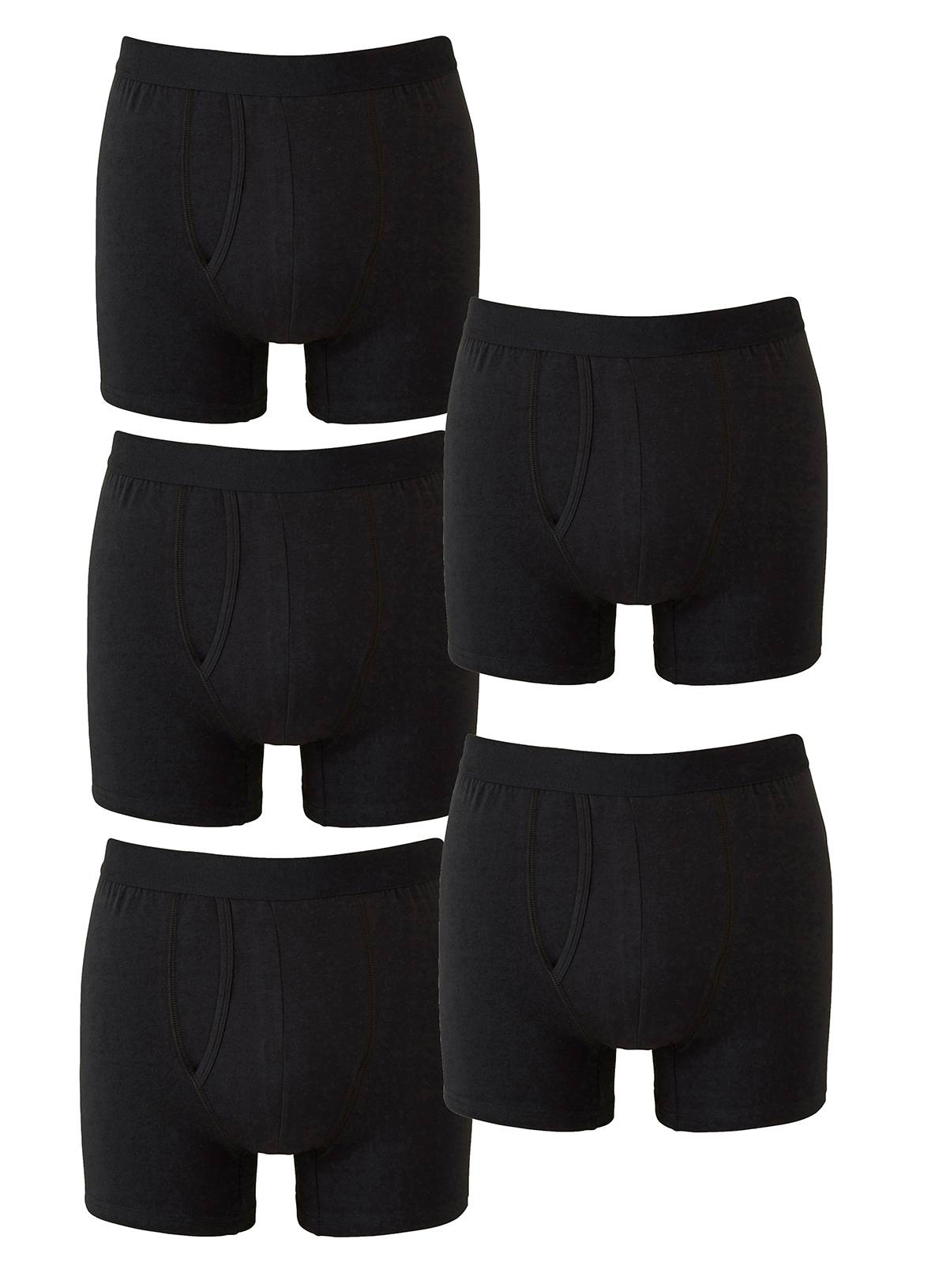 JACAMO 5 Pack A Front Boxers Black 50/52 - Image 3