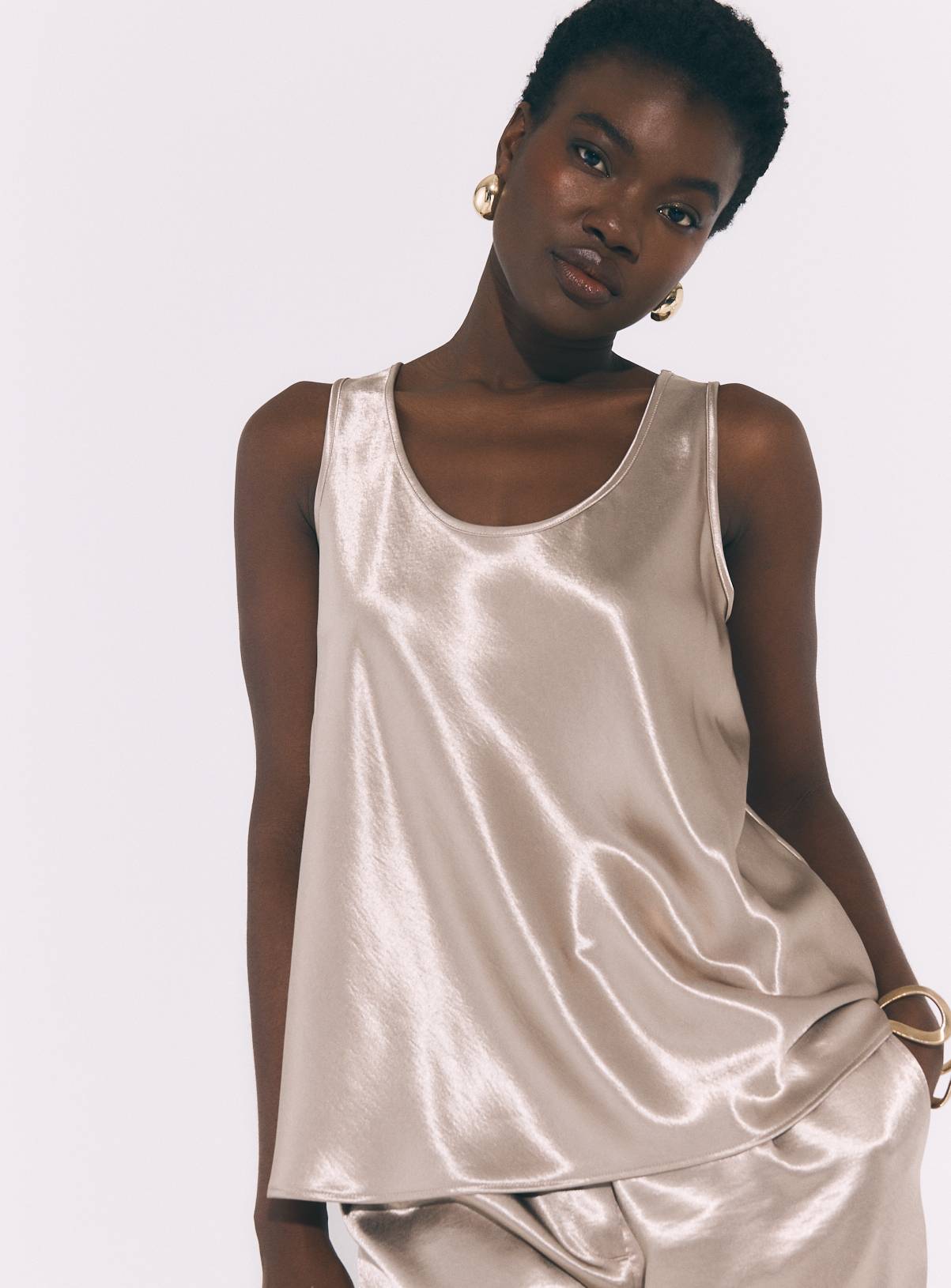 Silver Decadence Liquid Satin Top 6 - Image 1