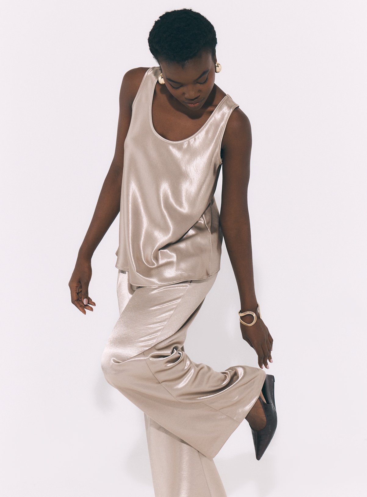 Silver Decadence Liquid Satin Top 6 - Image 2 thumbnail