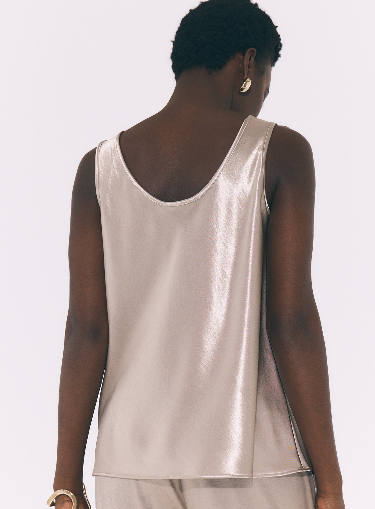 Silver Decadence Liquid Satin Top 6 - Image 4 thumbnail