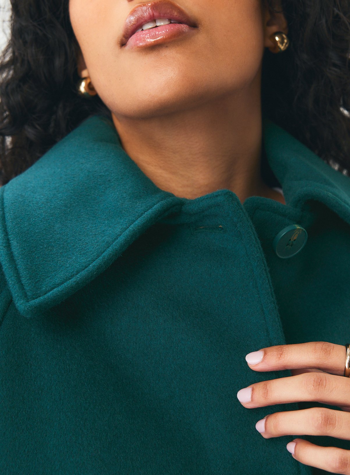 Wool Rich High Neck Car Coat 18 - Image 3 thumbnail