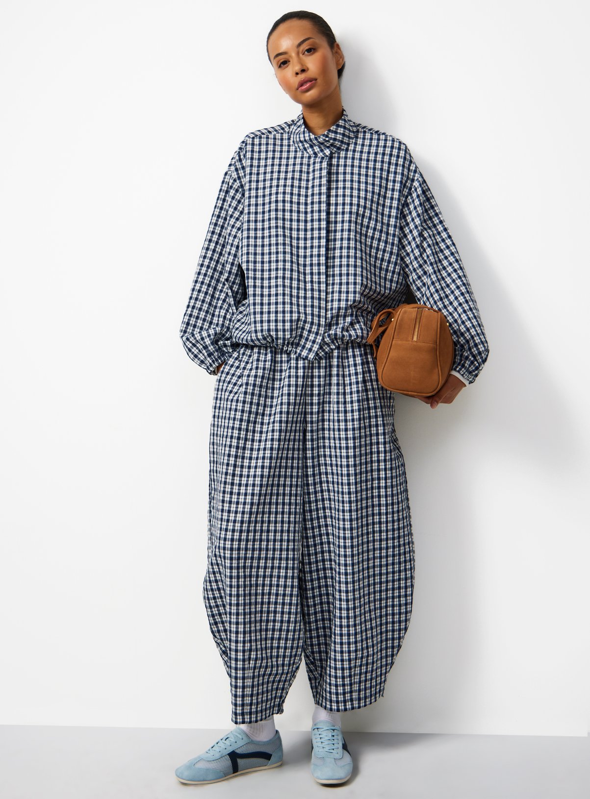 Navy Preppy Check Shacket 18 - Image 2 thumbnail