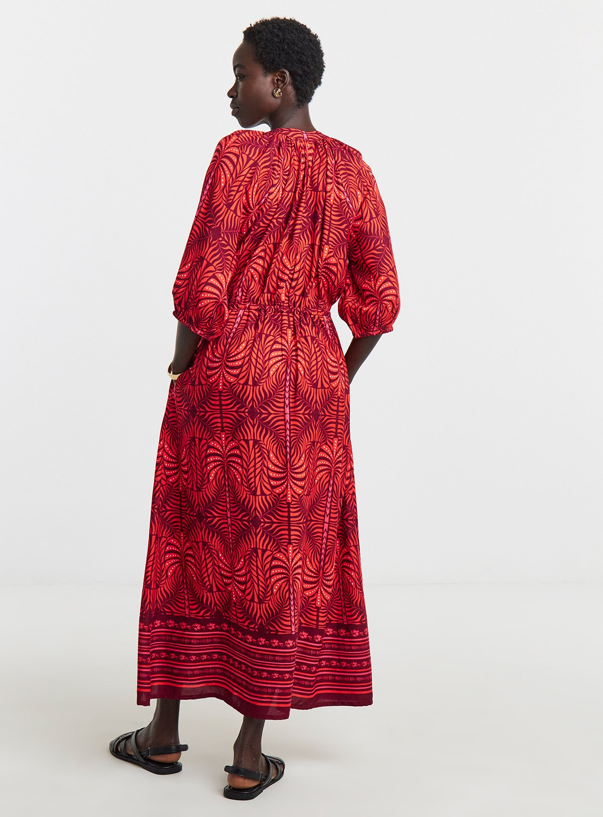 JD WILLIAMS Border Print Maxi Dress 26 - Image 2 thumbnail