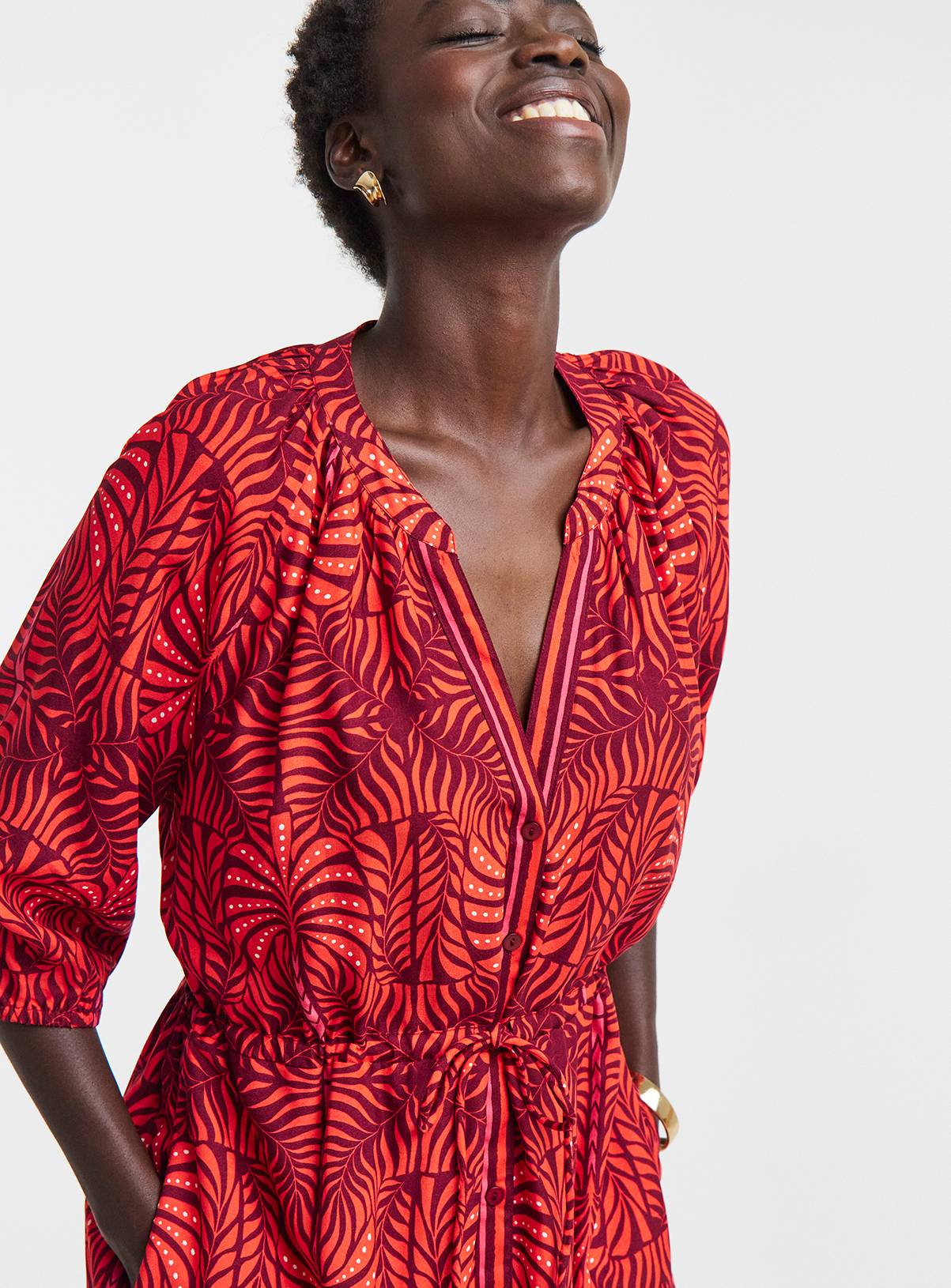 JD WILLIAMS Border Print Maxi Dress 26 - Image 4