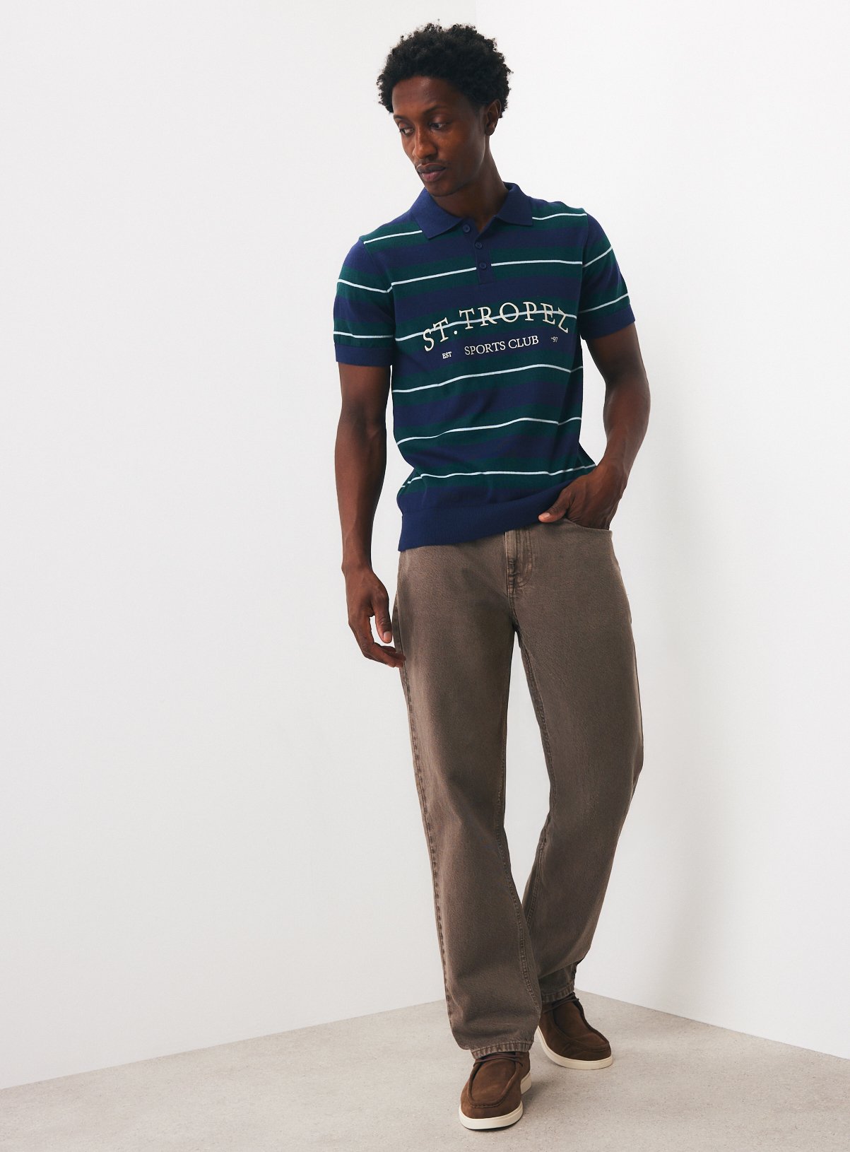 St Tropez Knitted Polo XL - Image 2 thumbnail