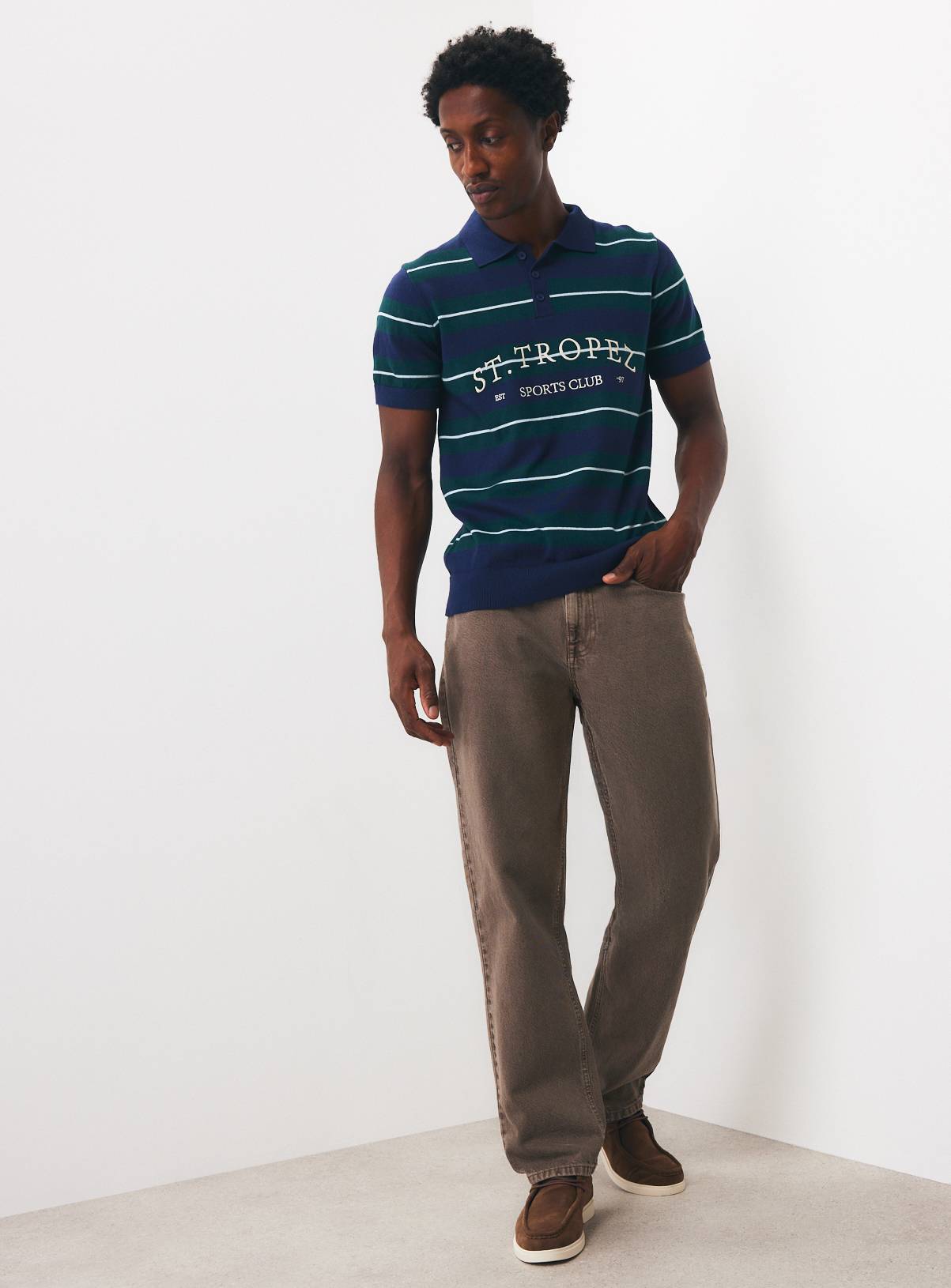 St Tropez Knitted Polo XL - Image 2