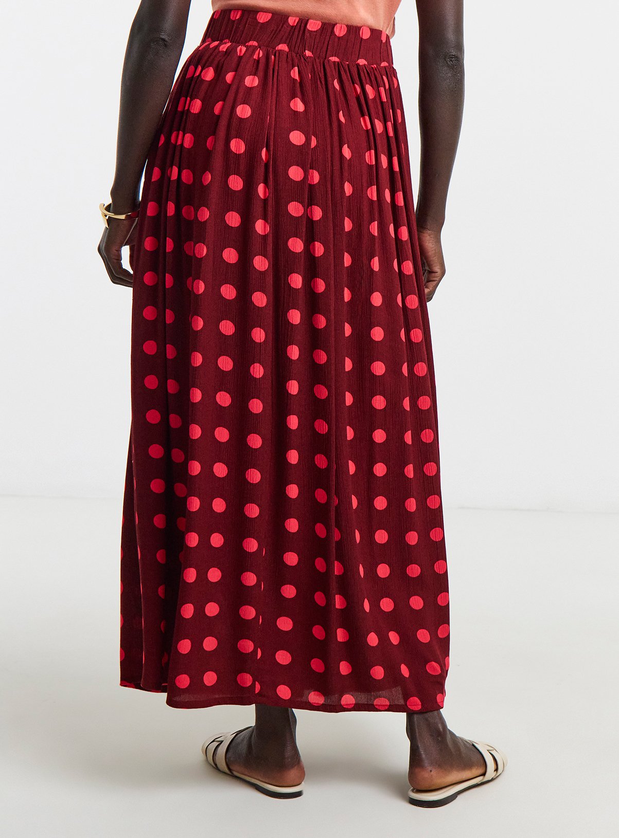 JD WILLIAMS Printed Crinkle Maxi Skirt 18 - Image 2 thumbnail